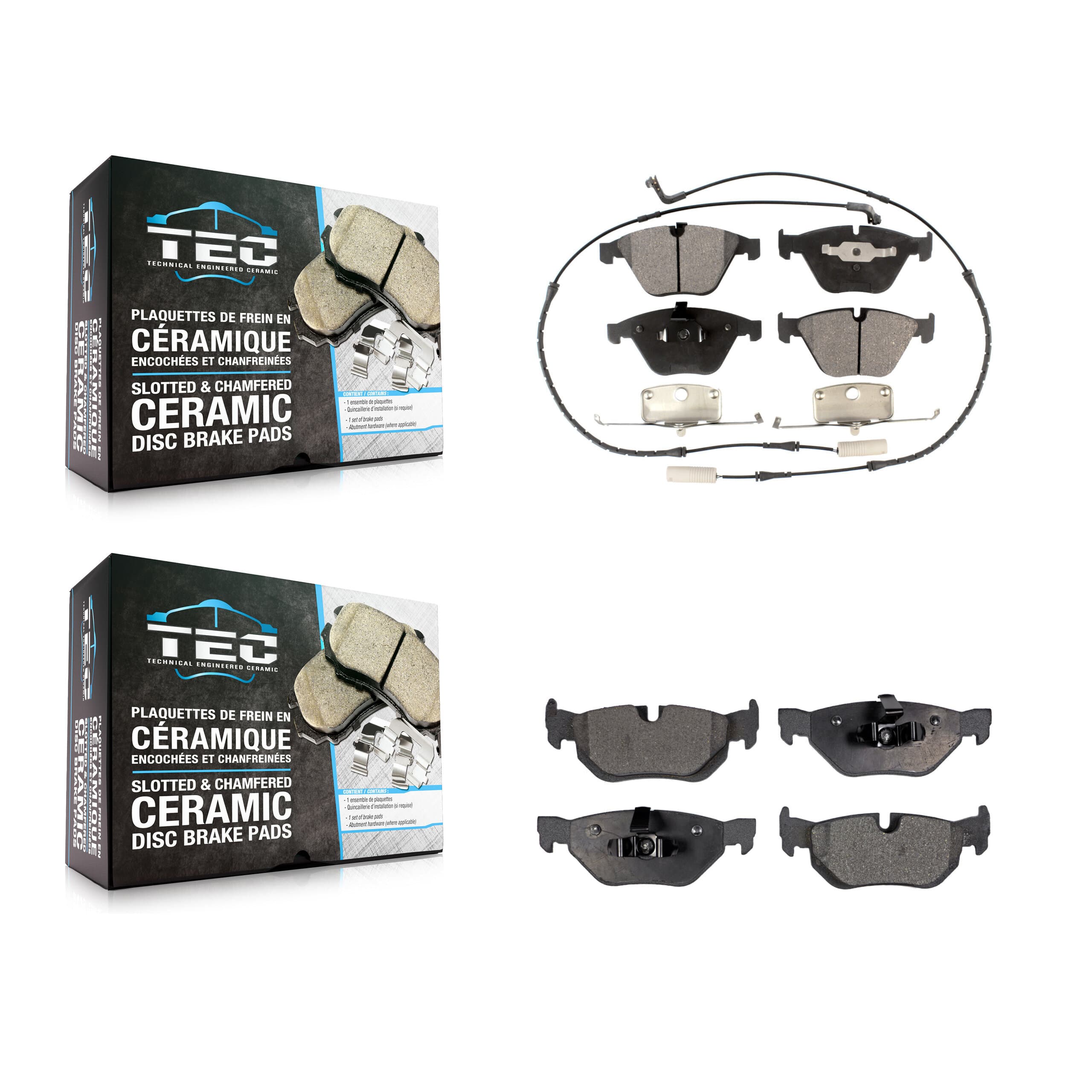 TEC - KTC-100476 - Front and Rear Disc Brake Pad Kits image 1
