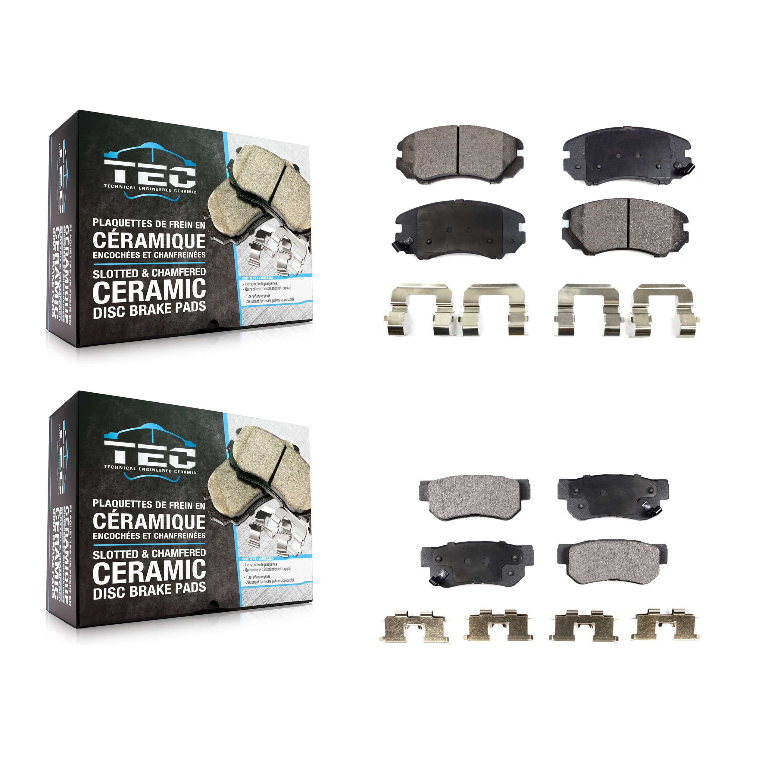 TEC - KTC-100484 - Front and Rear Disc Brake Pad Kits image 1
