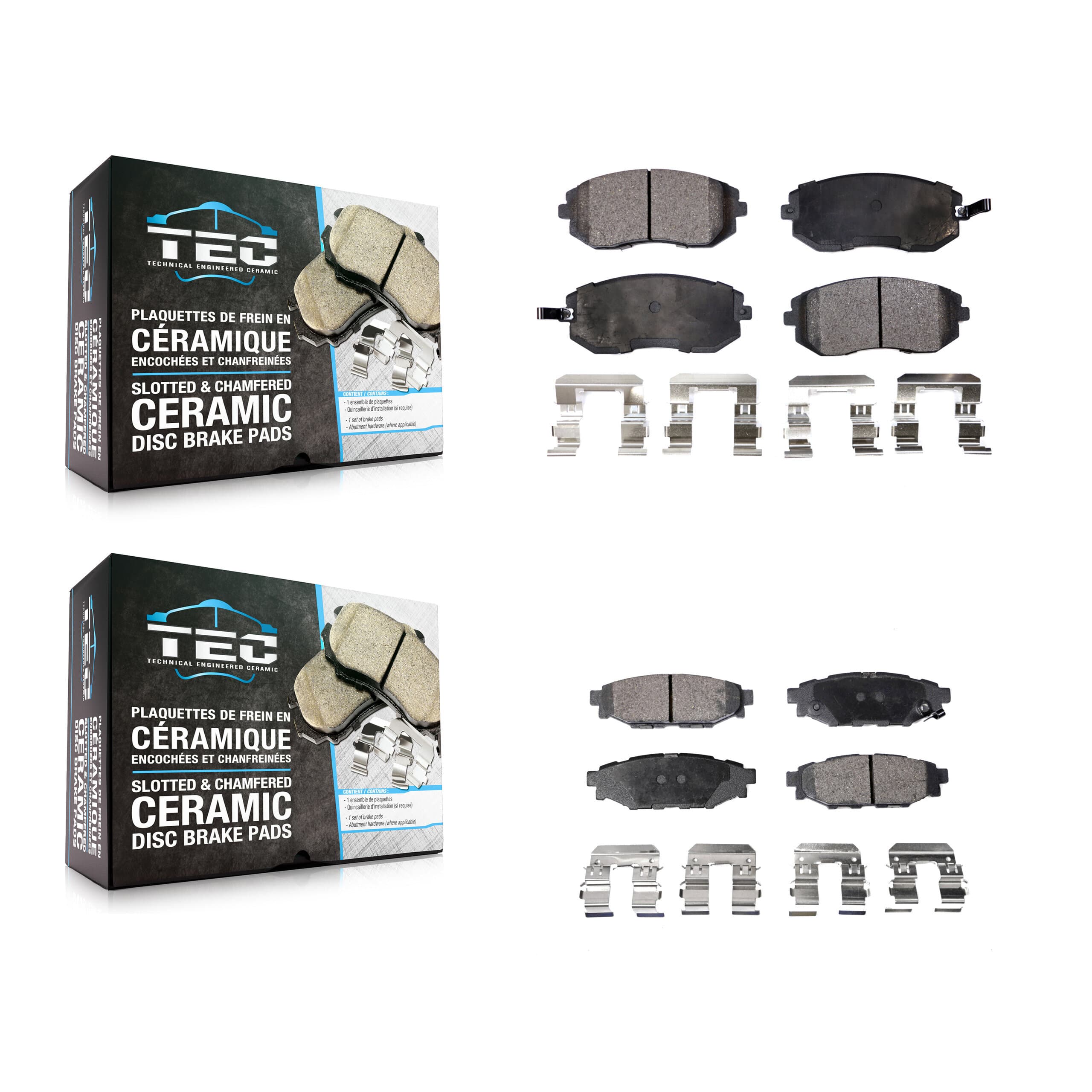TEC - KTC-100486 - Front and Rear Disc Brake Pad Kits image 1