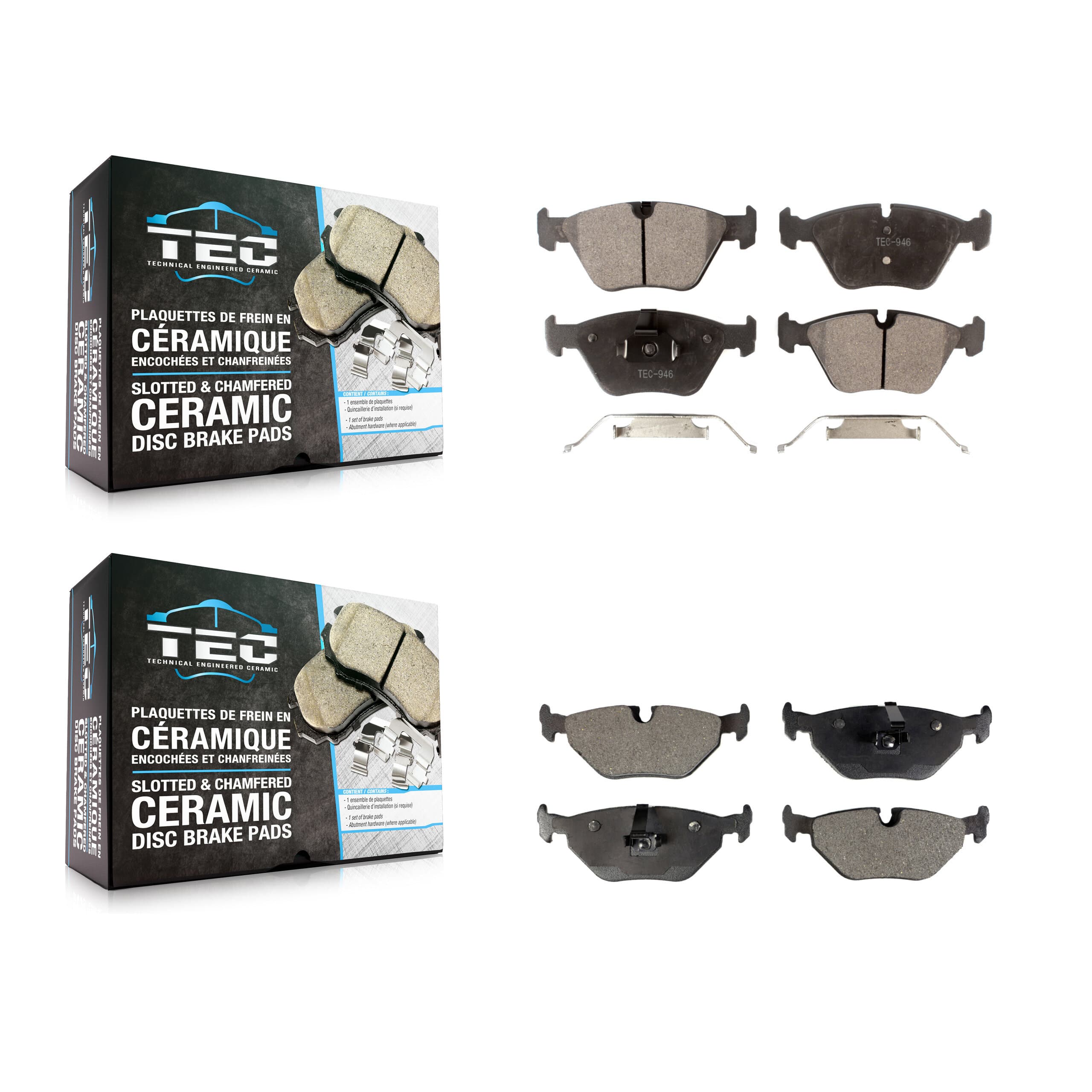 TEC - KTC-100494 - Front and Rear Disc Brake Pad Kits image 1