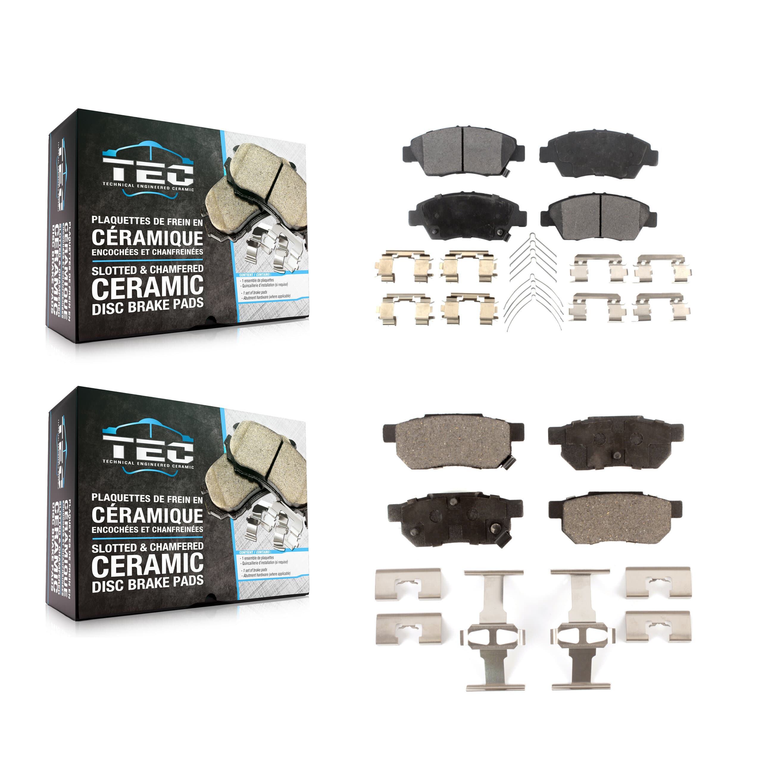 TEC - KTC-100495 - Front and Rear Disc Brake Pad Kits image 1