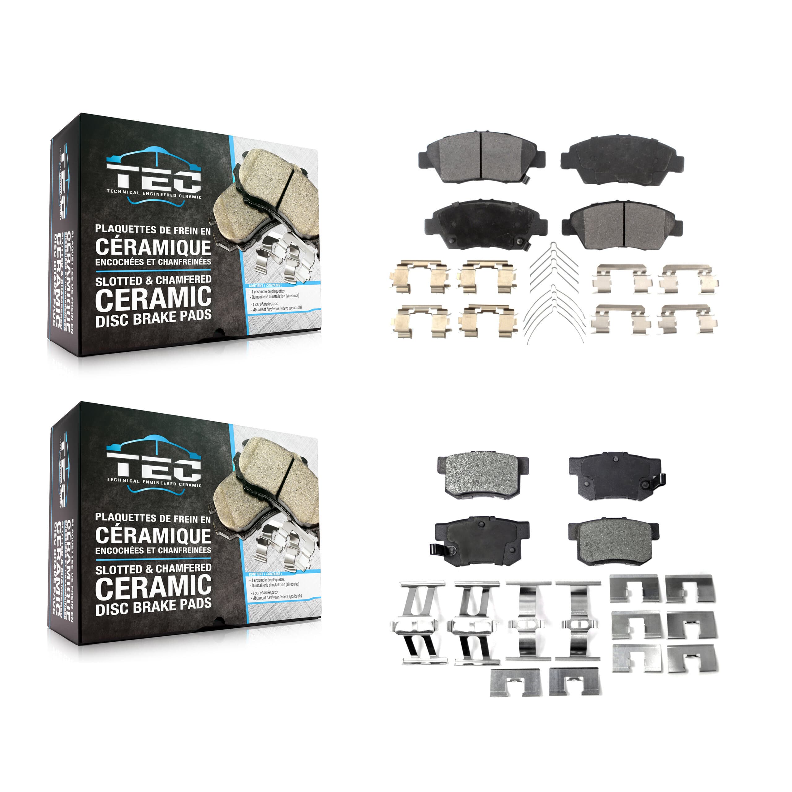 TEC - KTC-100496 - Front and Rear Disc Brake Pad Kits image 1
