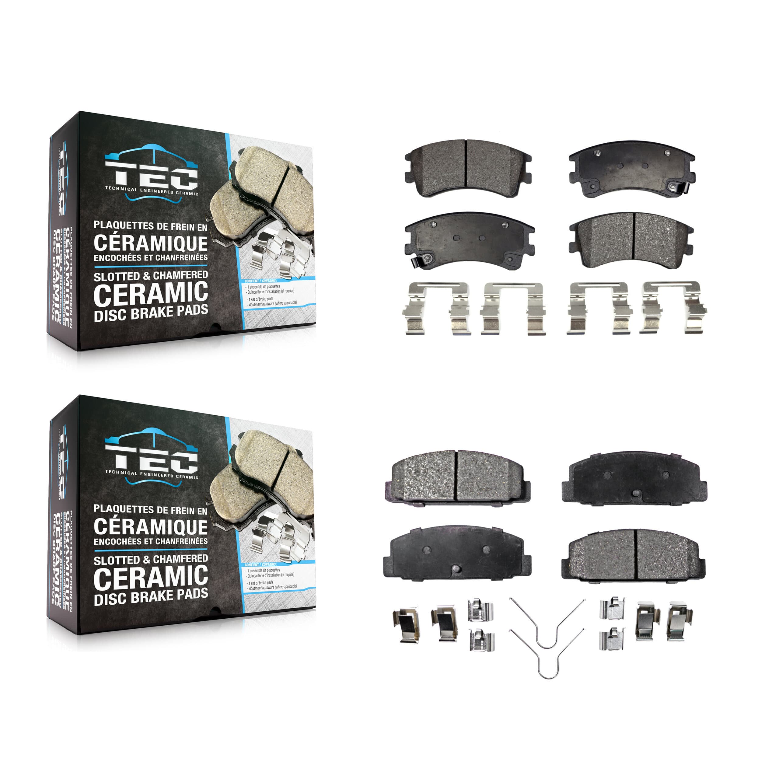 TEC - KTC-100498 - Front and Rear Disc Brake Pad Kits image 1