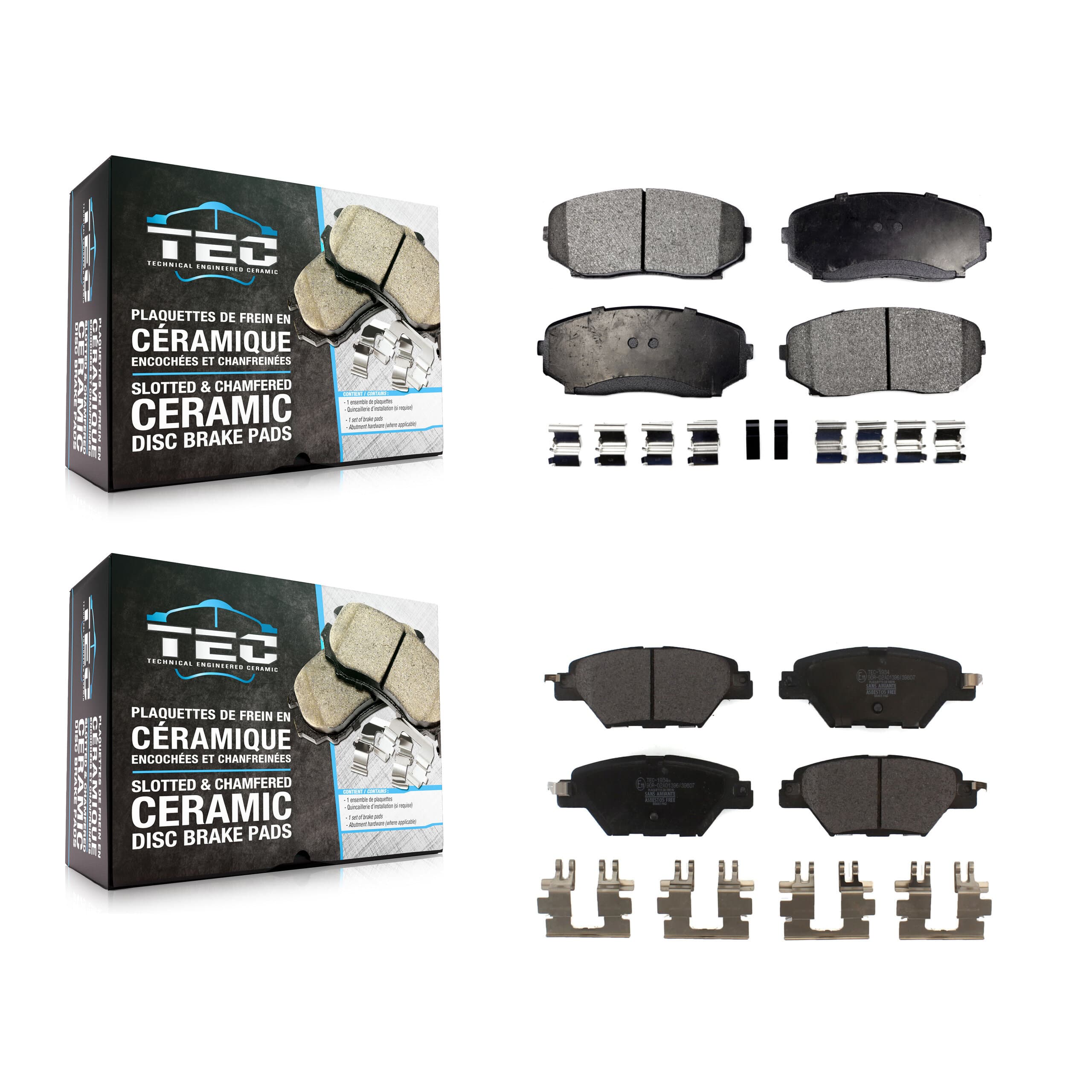 TEC - KTC-100510 - Front and Rear Disc Brake Pad Kits image 1