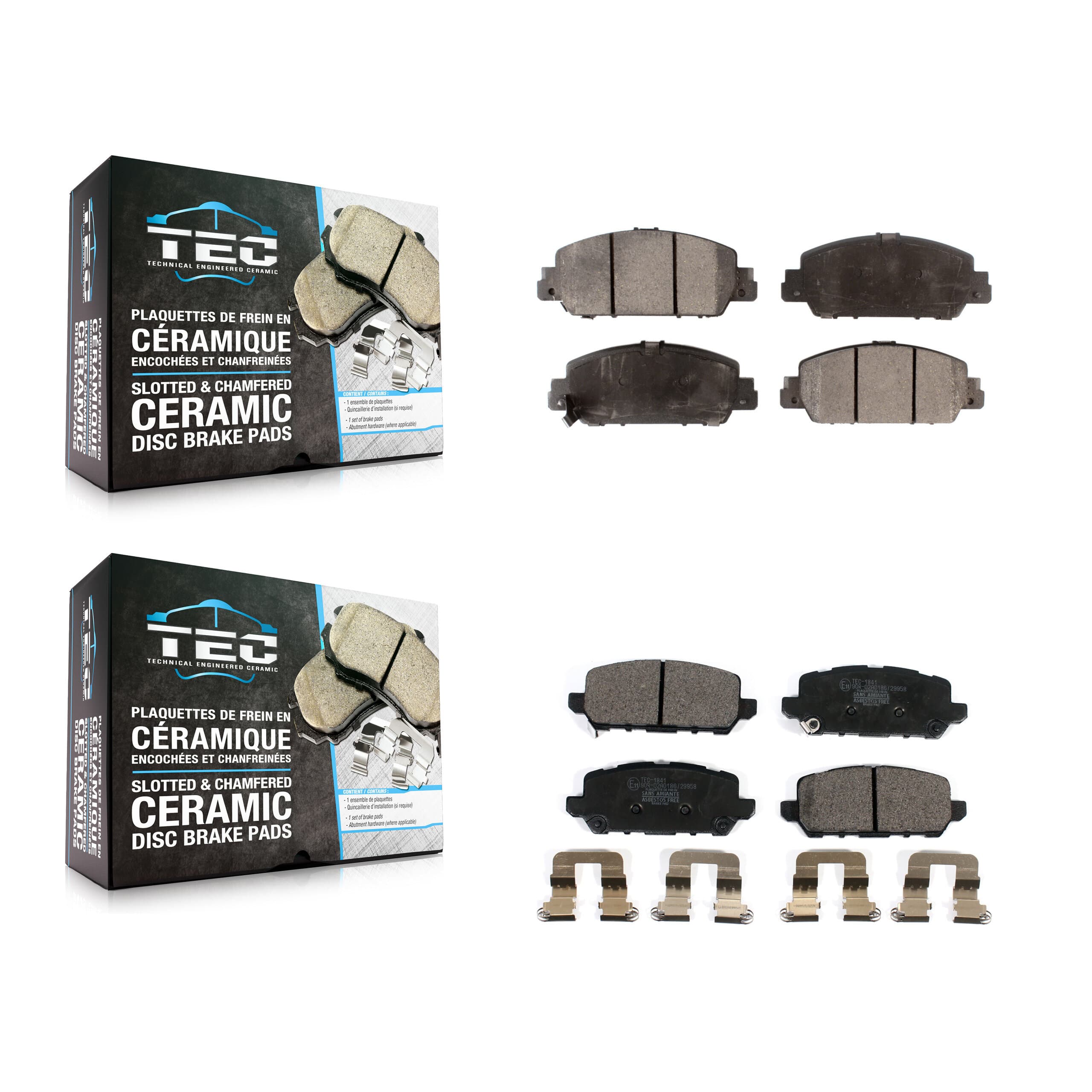 TEC - KTC-100522 - Front and Rear Disc Brake Pad Kits image 1