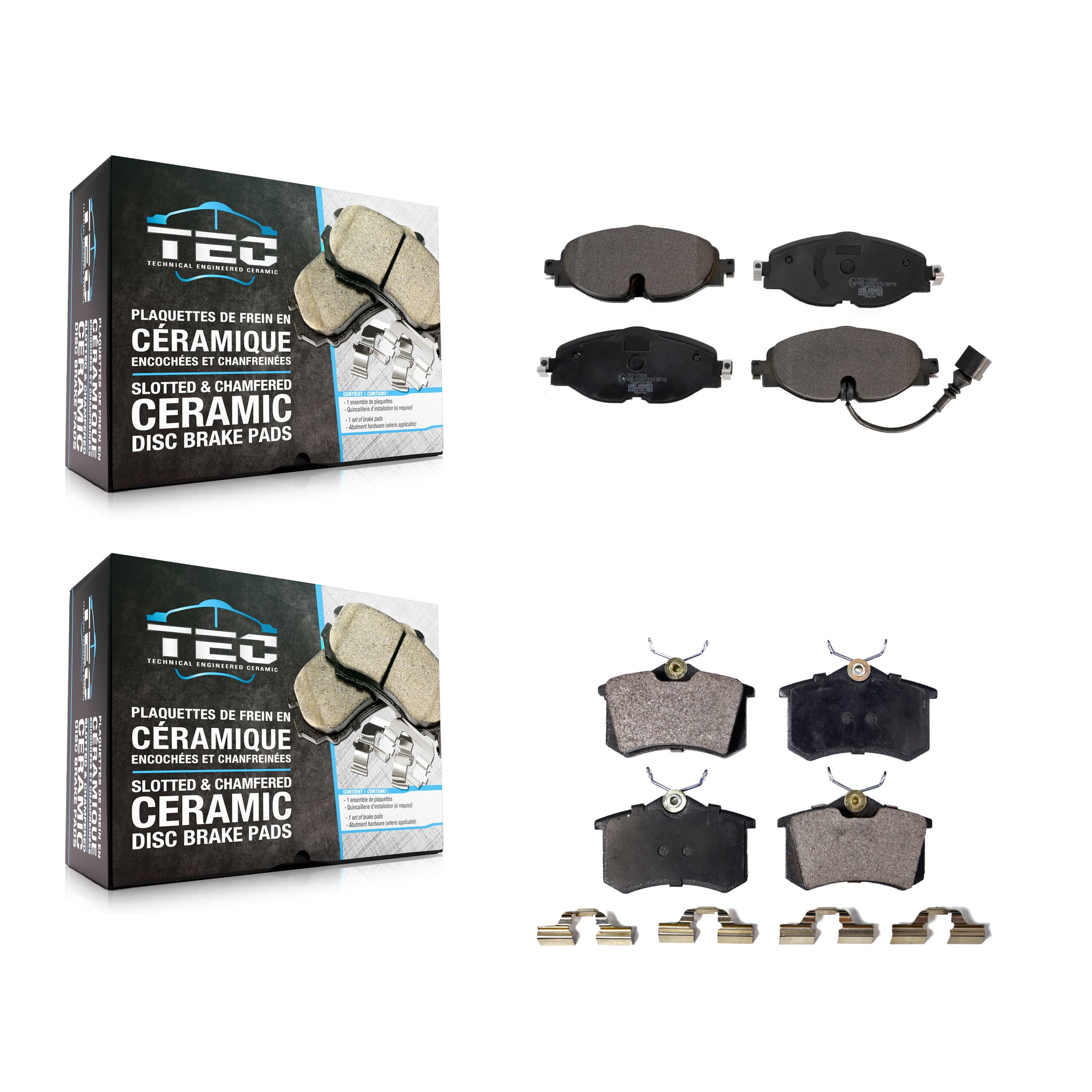 TEC - KTC-100531 - Front and Rear Disc Brake Pad Kits image 1