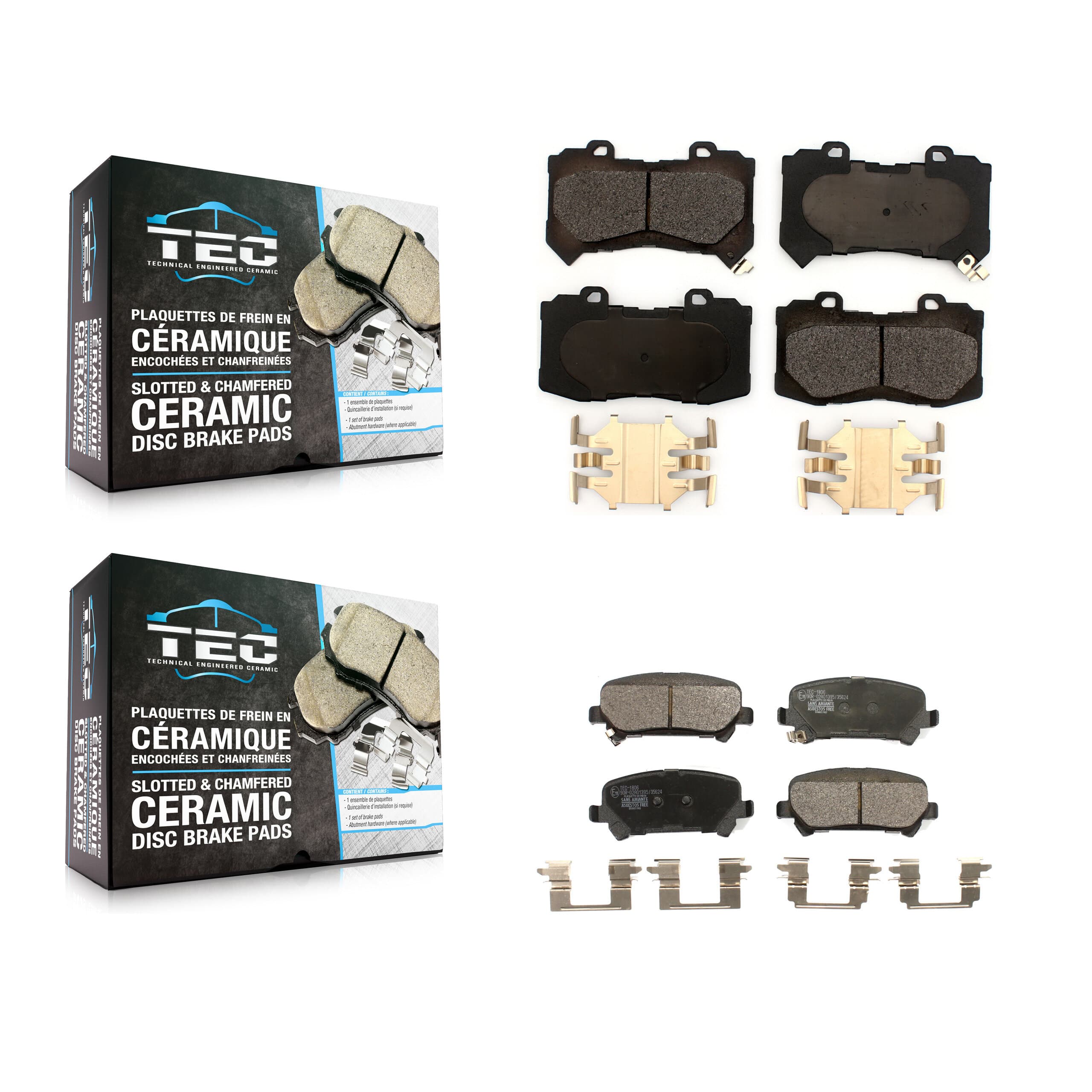 TEC - KTC-100532 - Front and Rear Disc Brake Pad Kits image 1