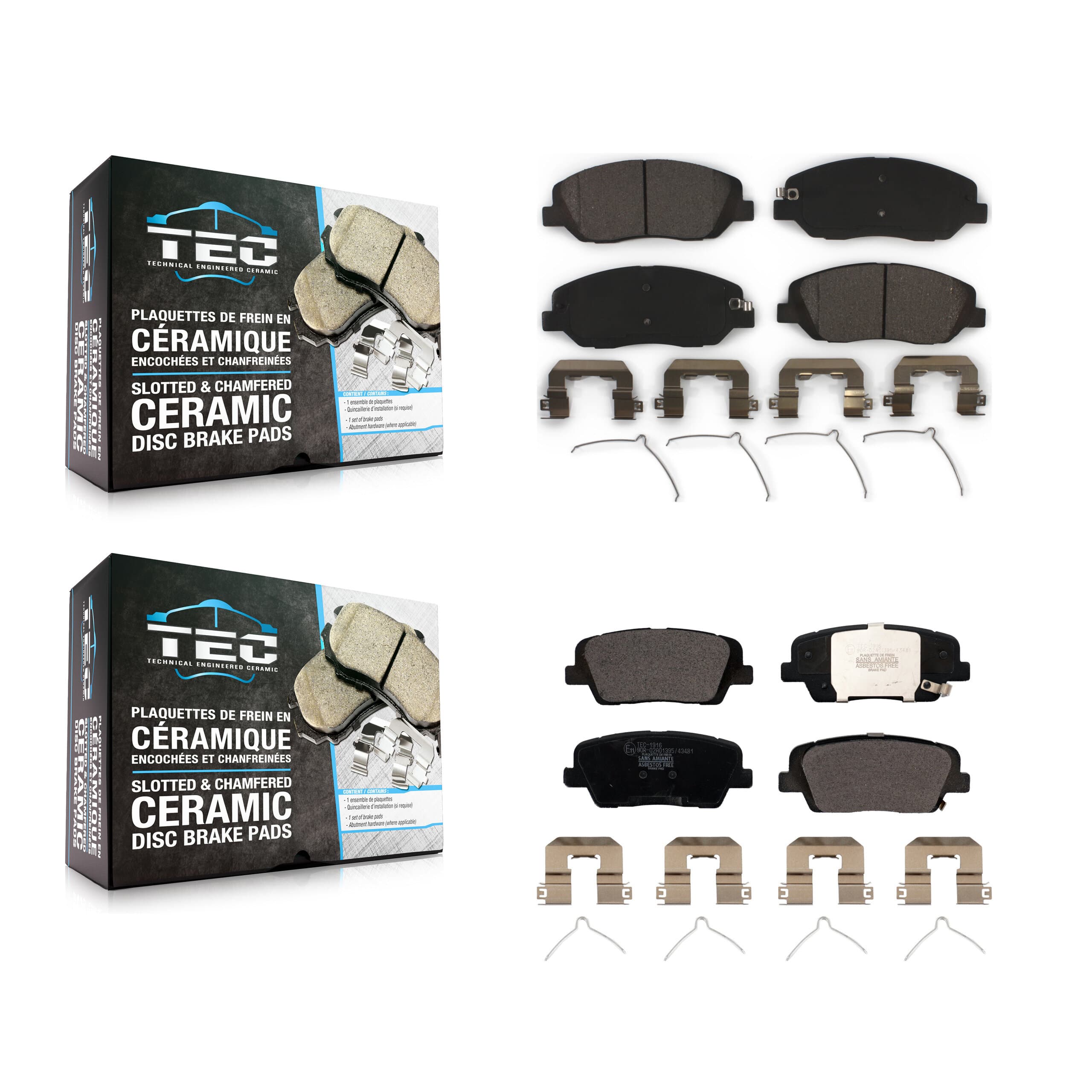 TEC - KTC-100544 - Front and Rear Disc Brake Pad Kits image 1