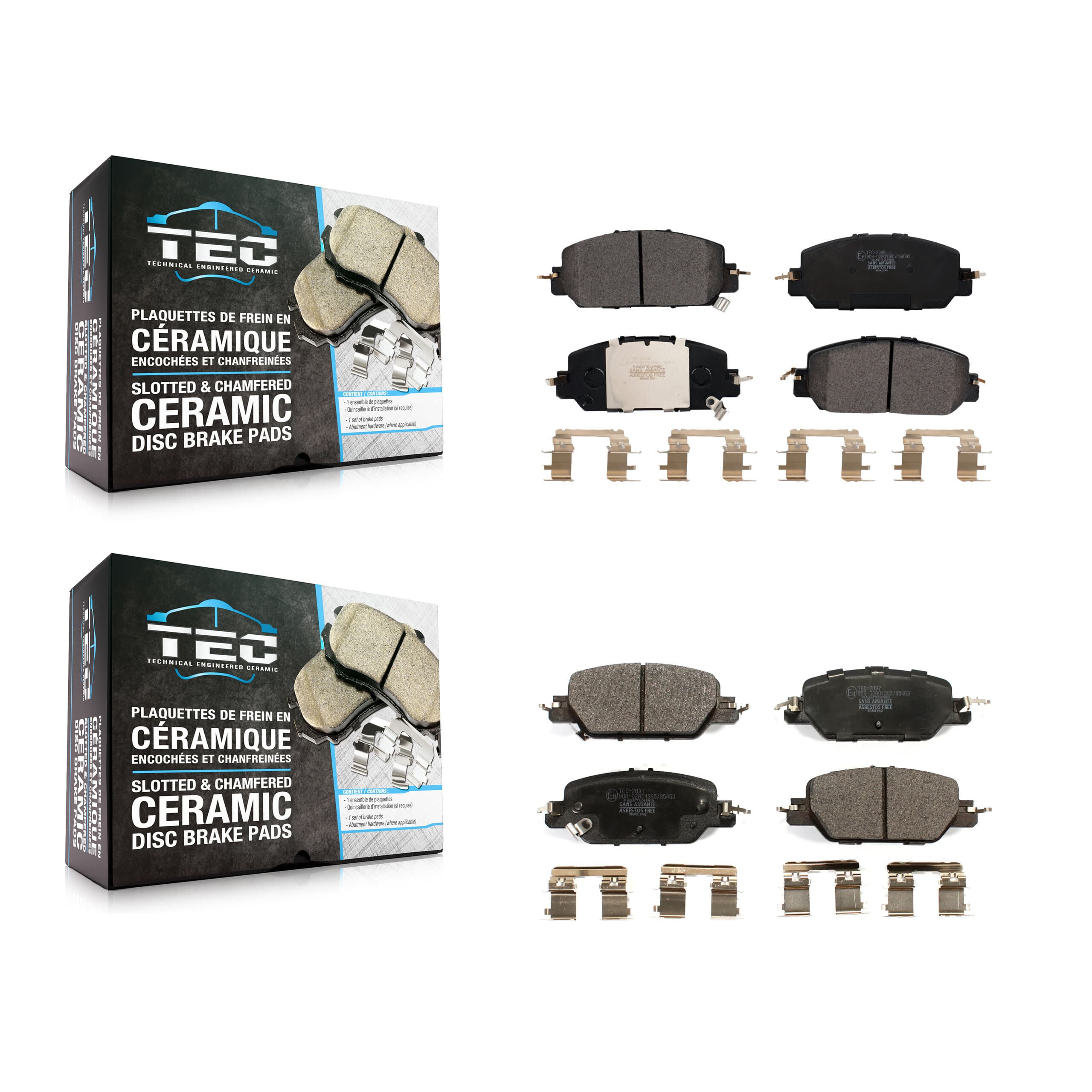 TEC - KTC-100545 - Front and Rear Disc Brake Pad Kits image 1