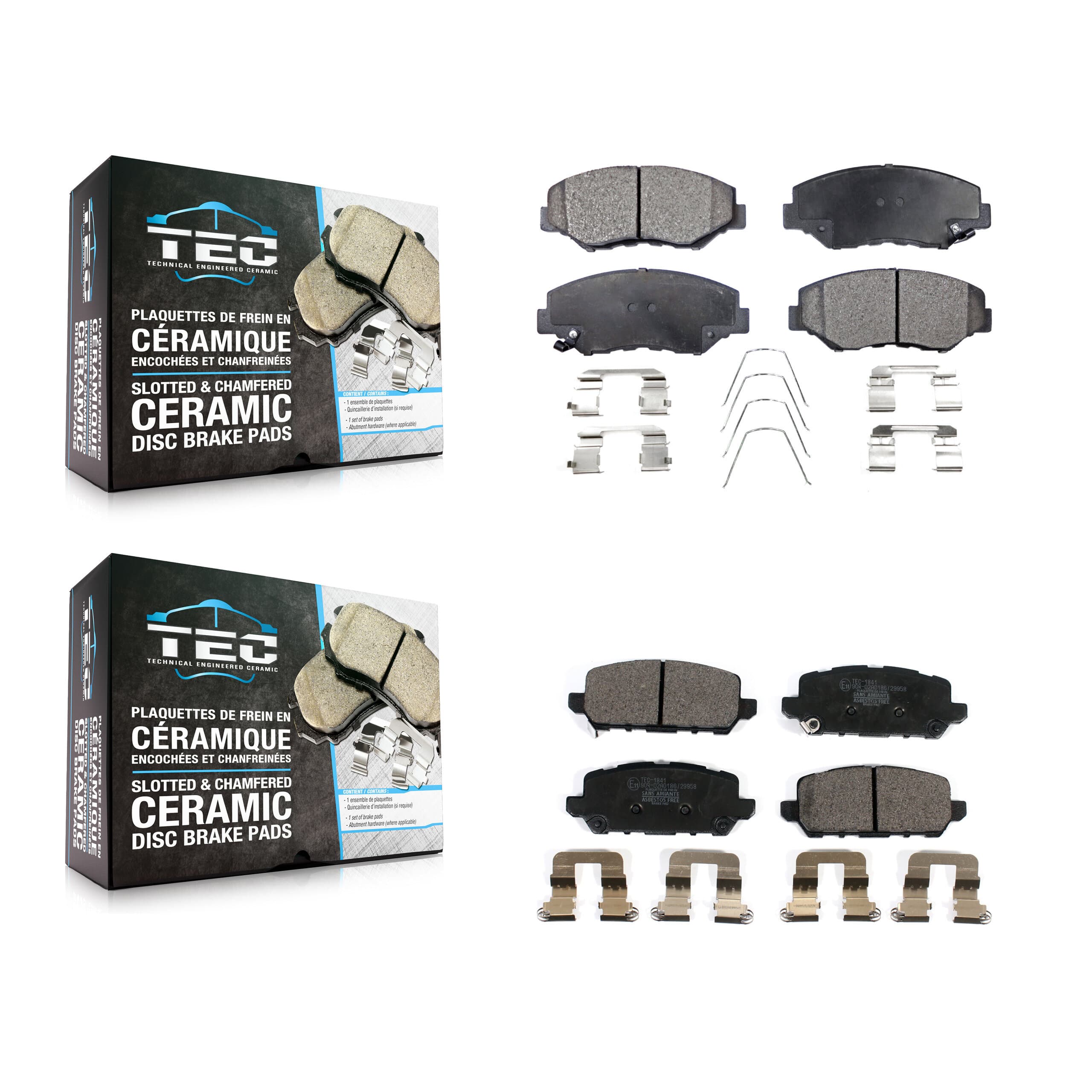 TEC - KTC-100548 - Front and Rear Disc Brake Pad Kits image 1