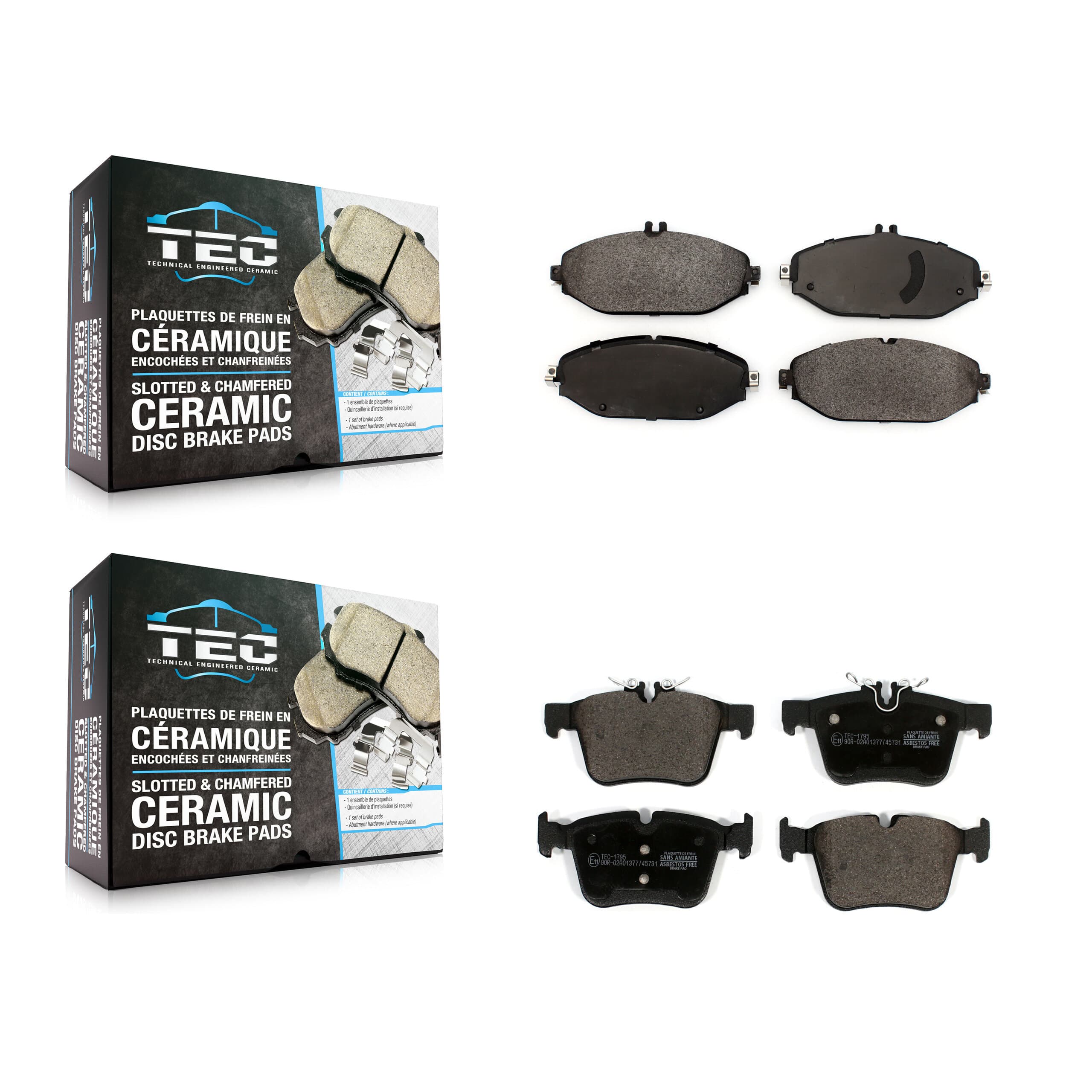 TEC - KTC-100552 - Front and Rear Disc Brake Pad Kits image 1