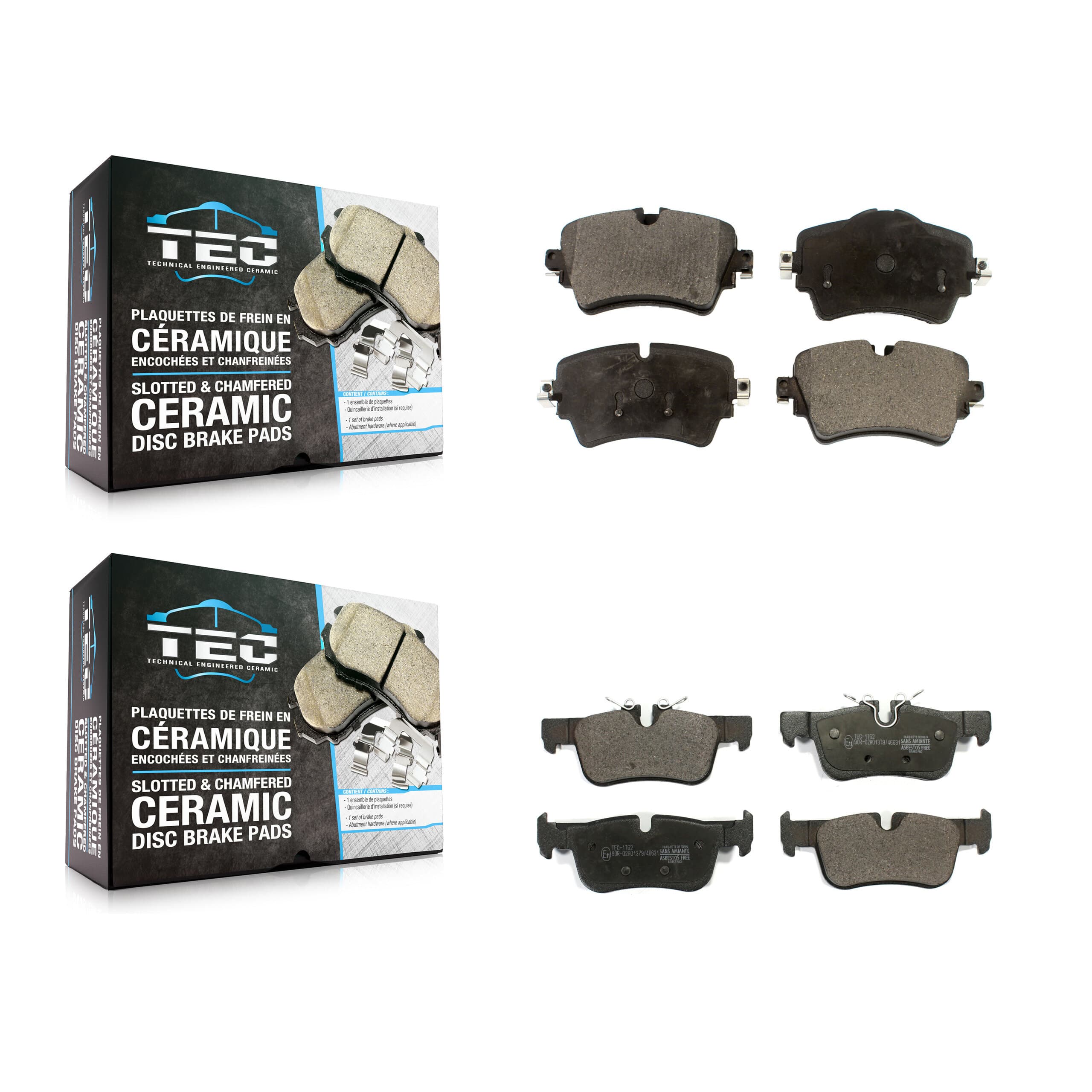 TEC - KTC-100554 - Front and Rear Disc Brake Pad Kits image 1
