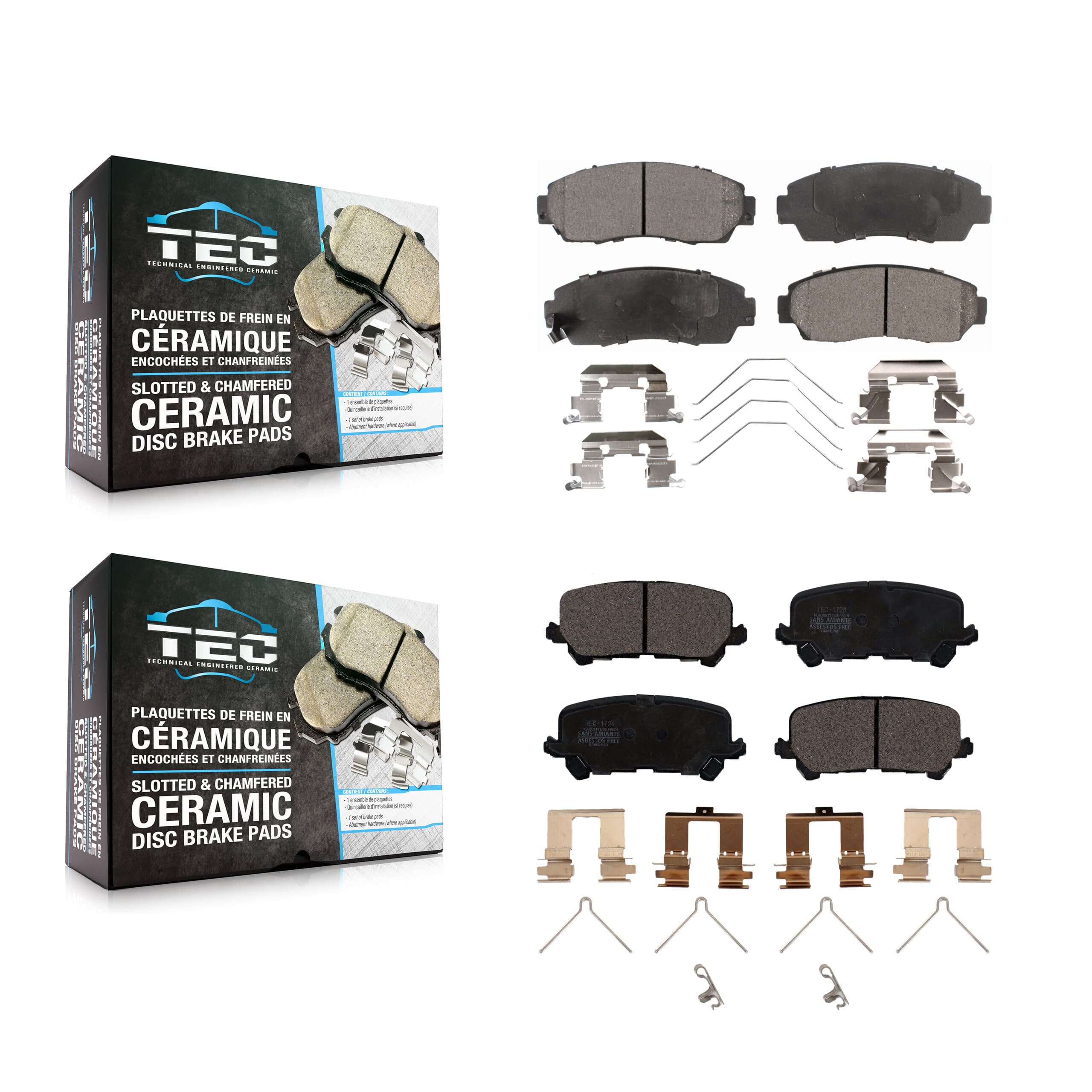 TEC - KTC-100566 - Front and Rear Disc Brake Pad Kits image 1