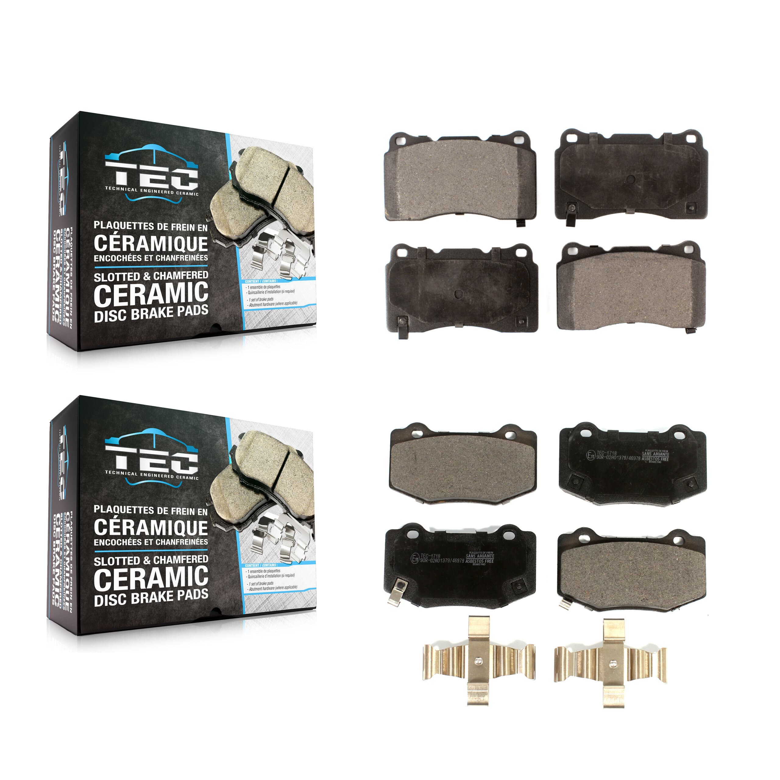 TEC - KTC-100573 - Front and Rear Disc Brake Pad Kits image 1