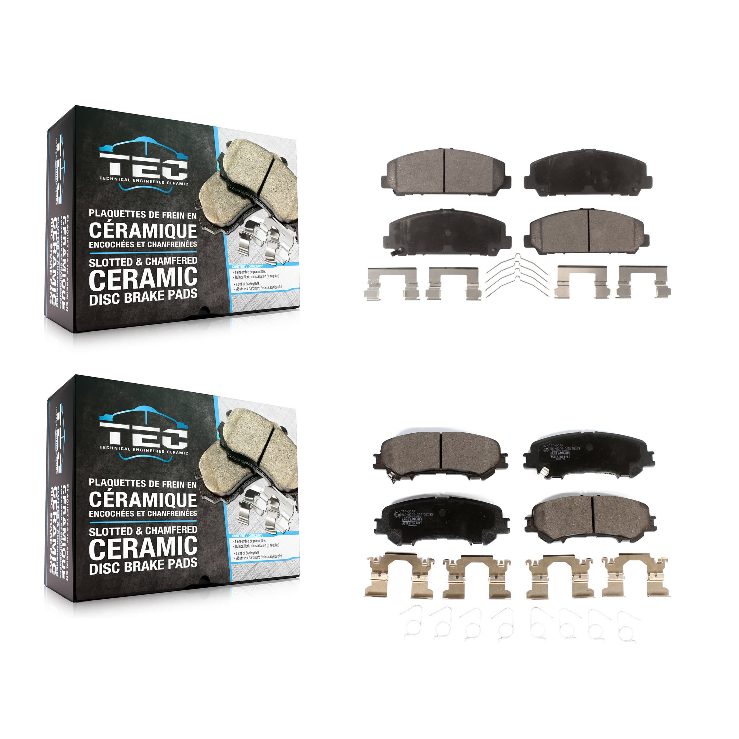 TEC - KTC-100585 - Front and Rear Disc Brake Pad Kits image 1