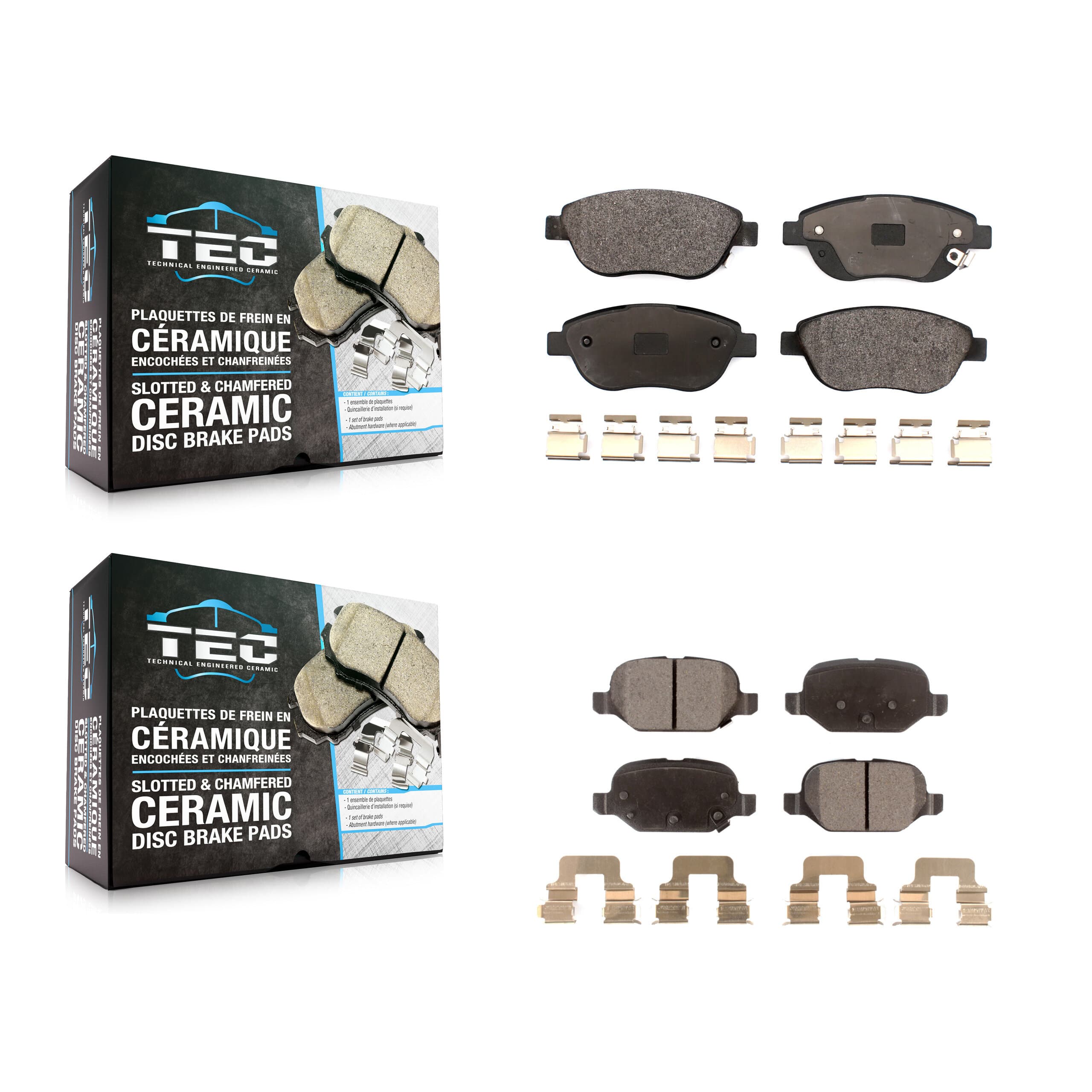 TEC - KTC-100589 - Front and Rear Disc Brake Pad Kits image 1