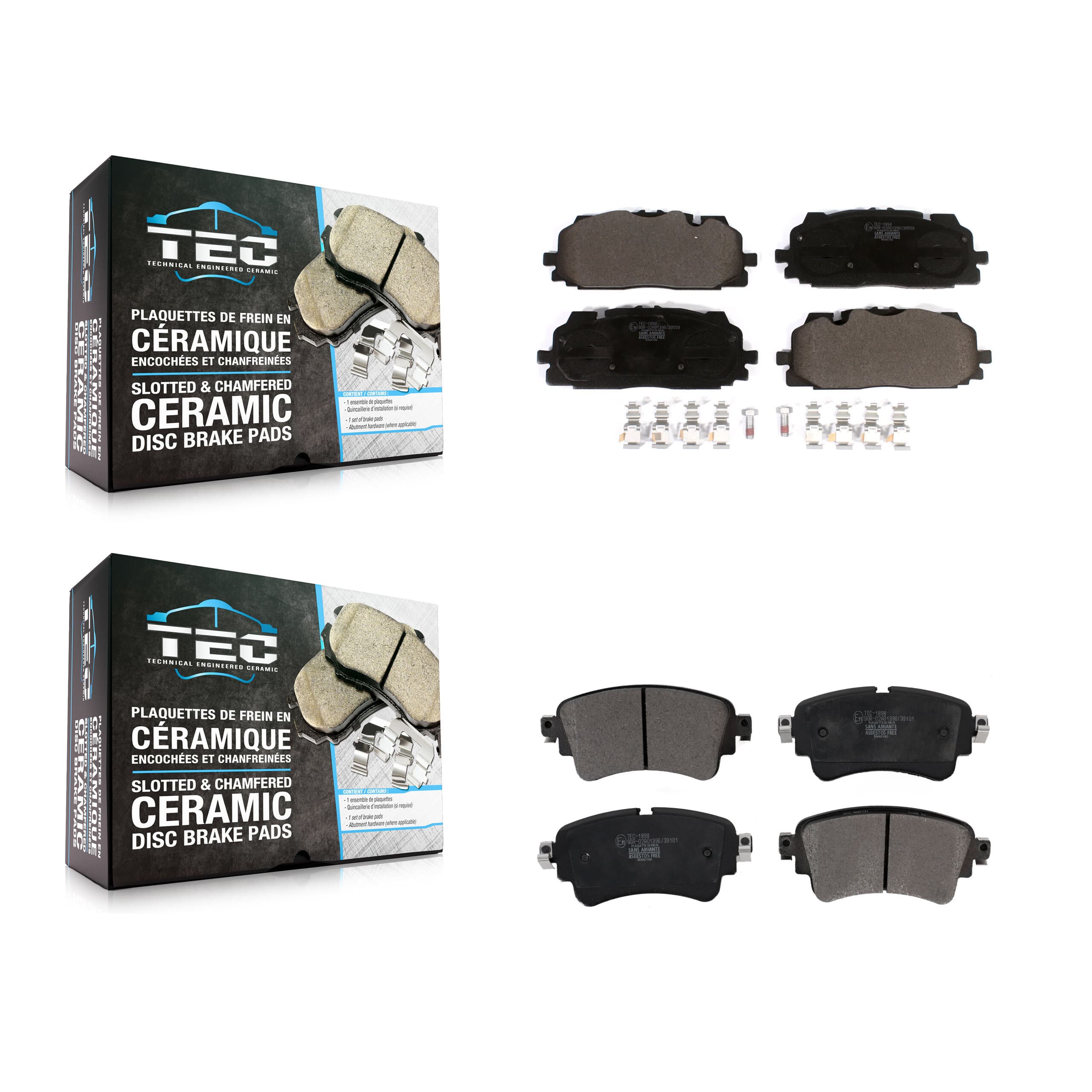 TEC - KTC-100595 - Front and Rear Disc Brake Pad Kits image 1