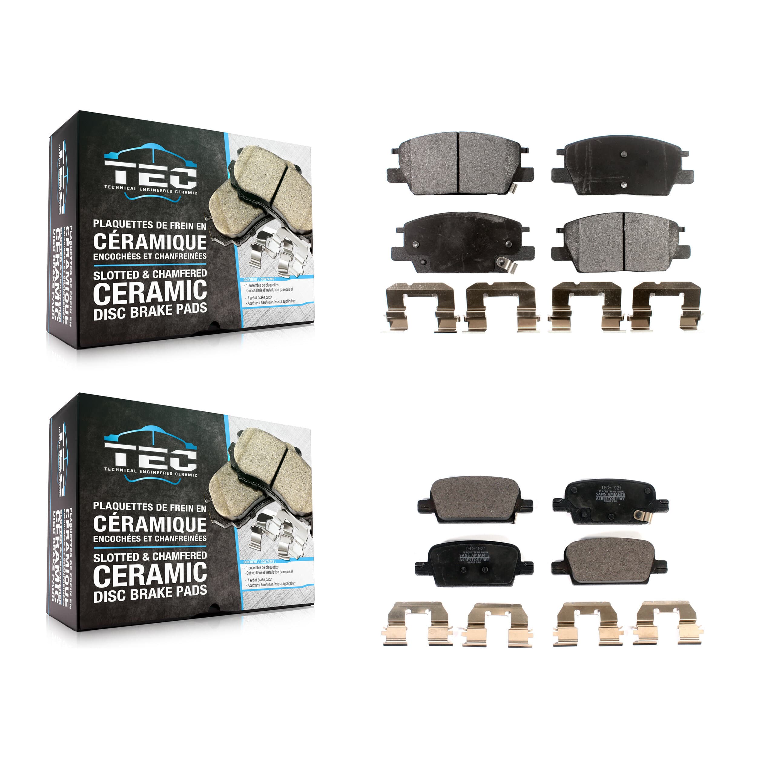 TEC - KTC-100596 - Front and Rear Disc Brake Pad Kits image 1
