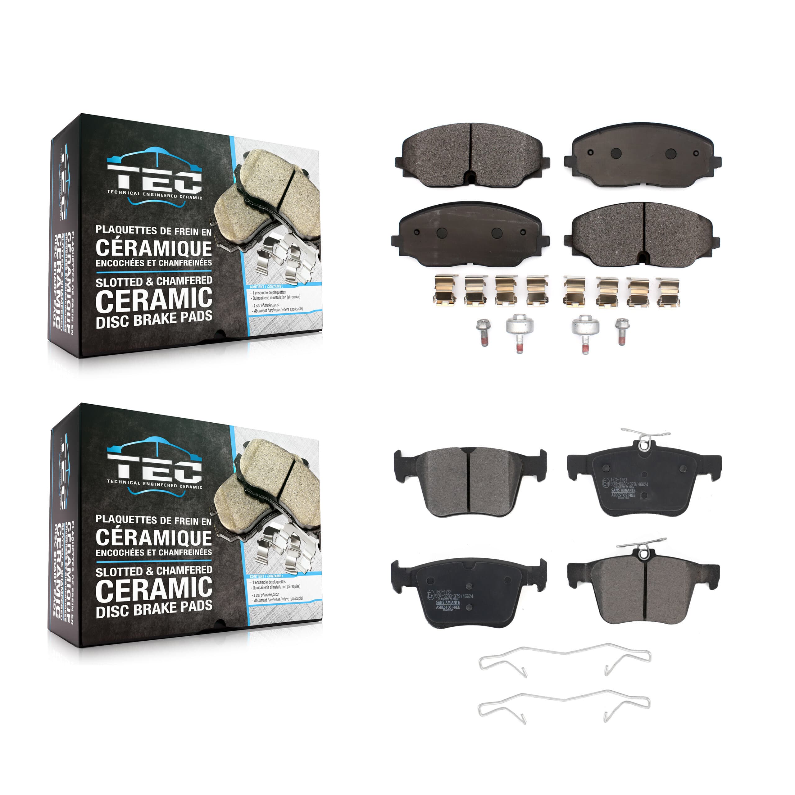 TEC - KTC-100598 - Front and Rear Disc Brake Pad Kits image 1
