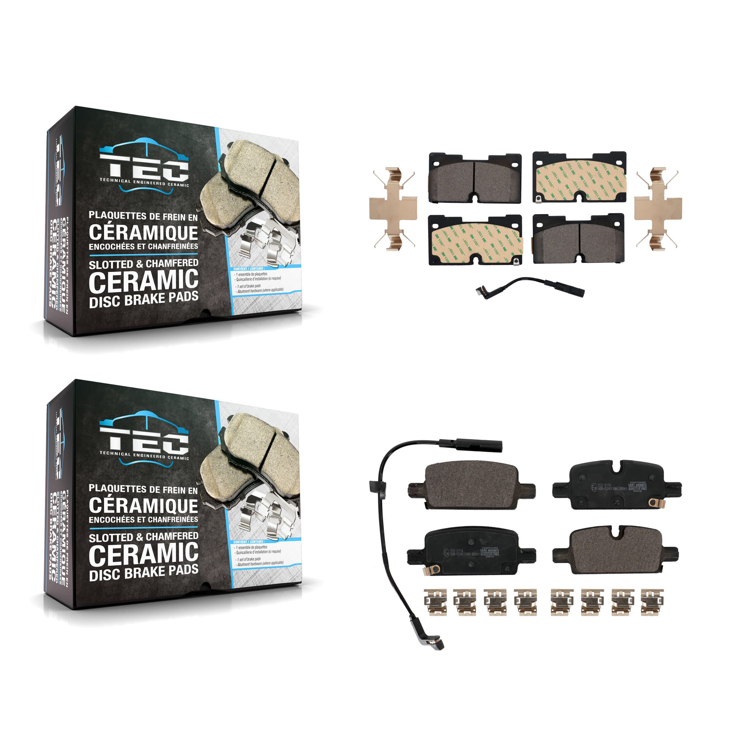 TEC - KTC-100659 - Front and Rear Disc Brake Pad Kits image 1