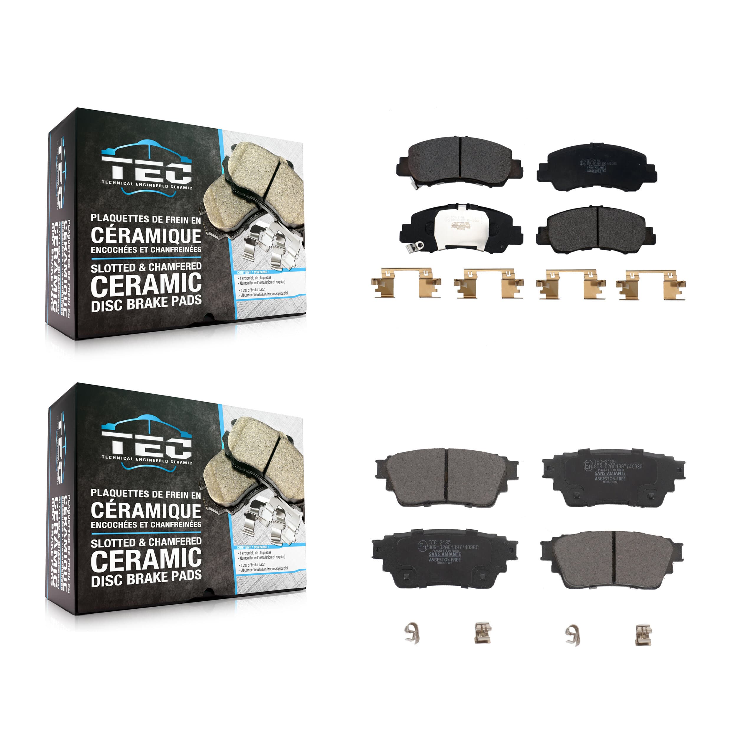 TEC - KTC-100660 - Front and Rear Disc Brake Pad Kits image 1
