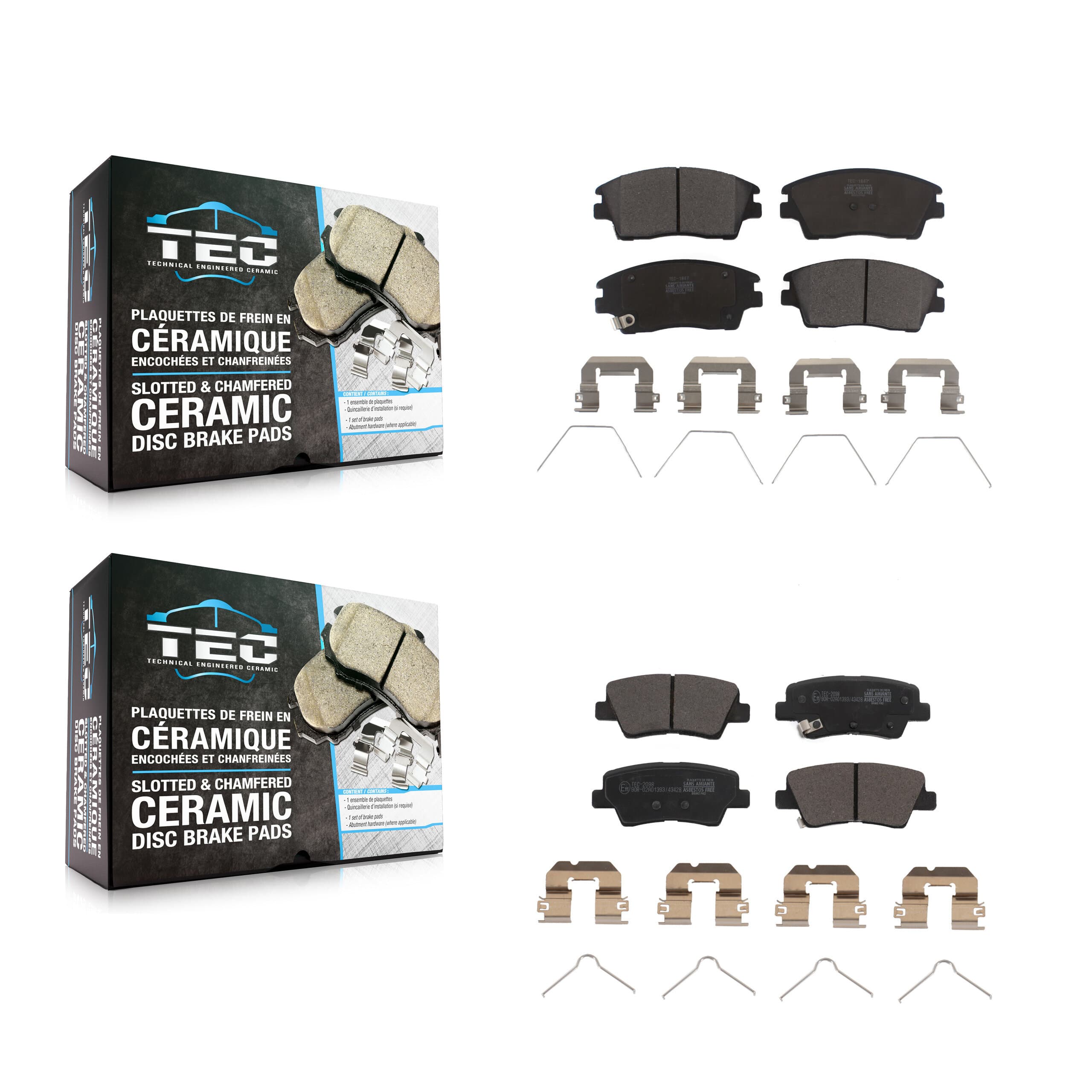 TEC - KTC-100669 - Front and Rear Disc Brake Pad Kits image 1