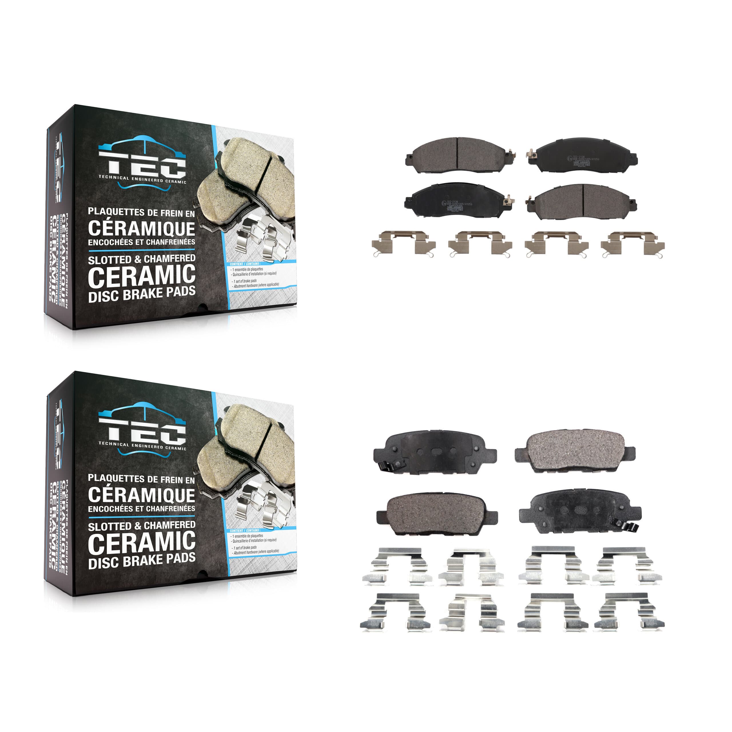 TEC - KTC-100676 - Front and Rear Disc Brake Pad Kits image 1