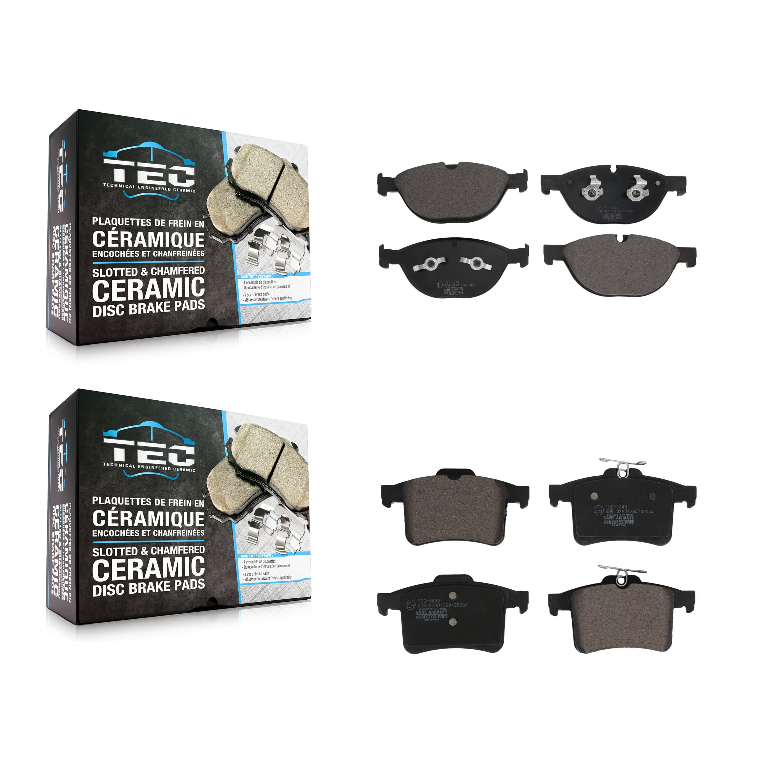 TEC - KTC-100678 - Front and Rear Disc Brake Pad Kits image 1