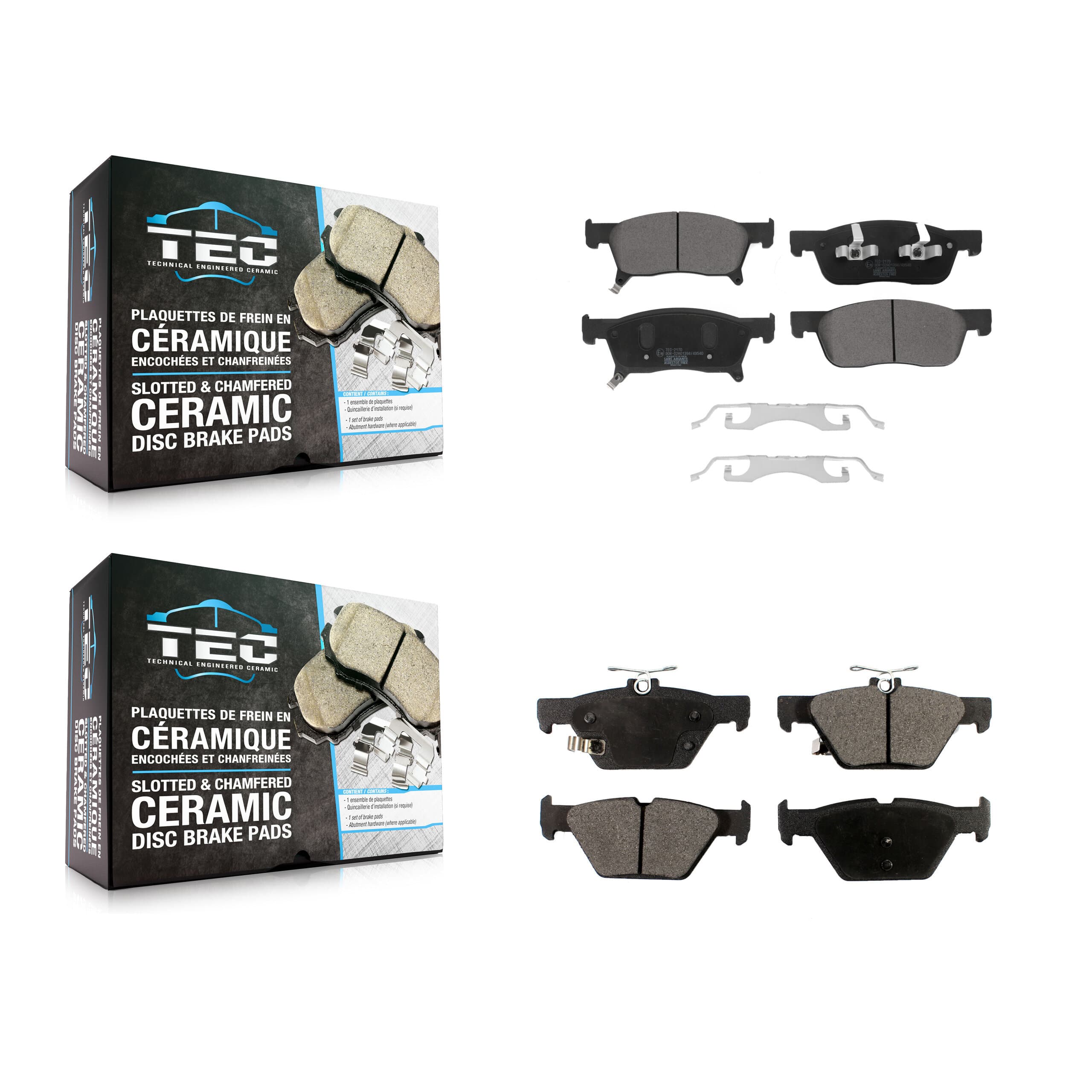 TEC - KTC-100680 - Front and Rear Disc Brake Pad Kits image 1