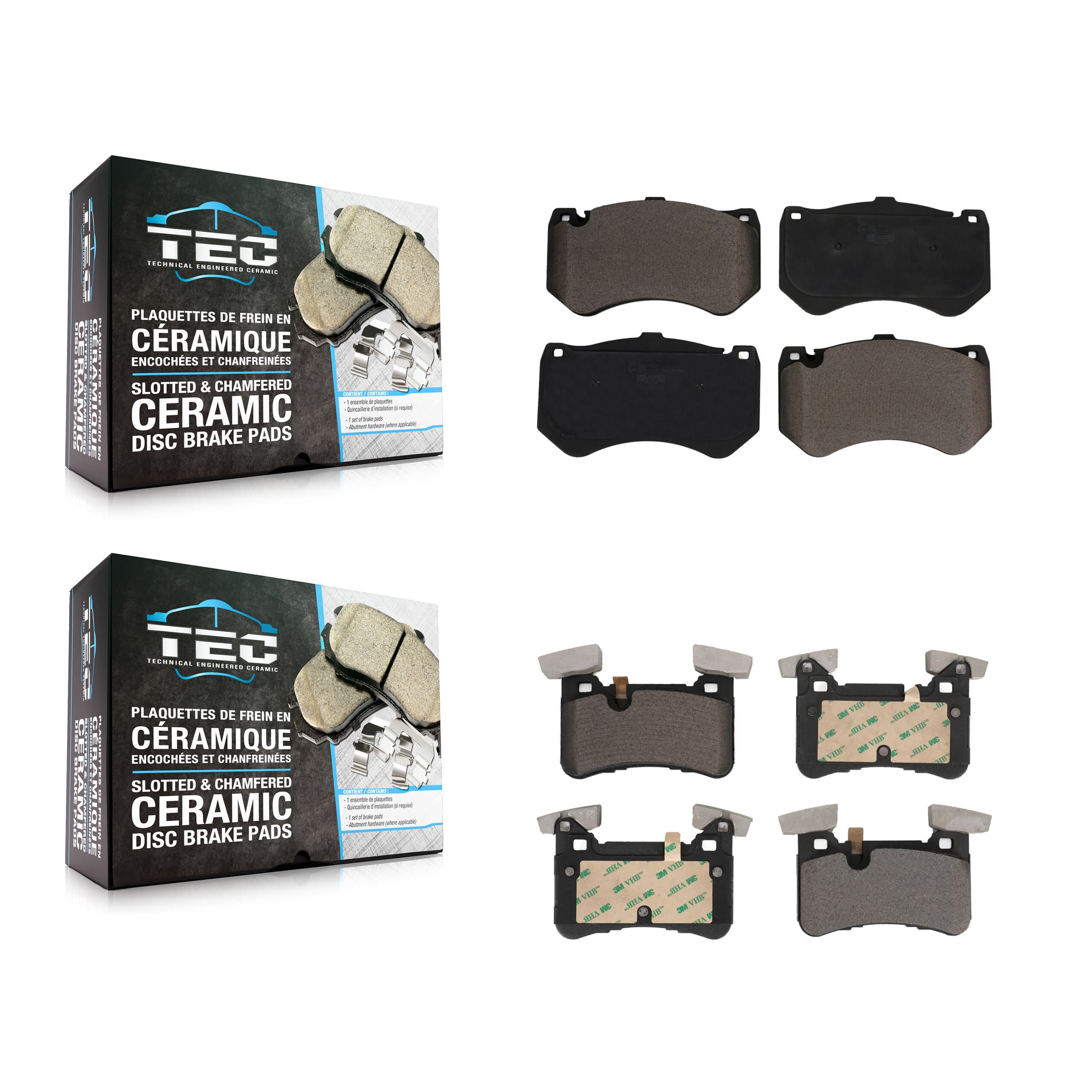 TEC - KTC-100682 - Front and Rear Disc Brake Pad Kits image 1