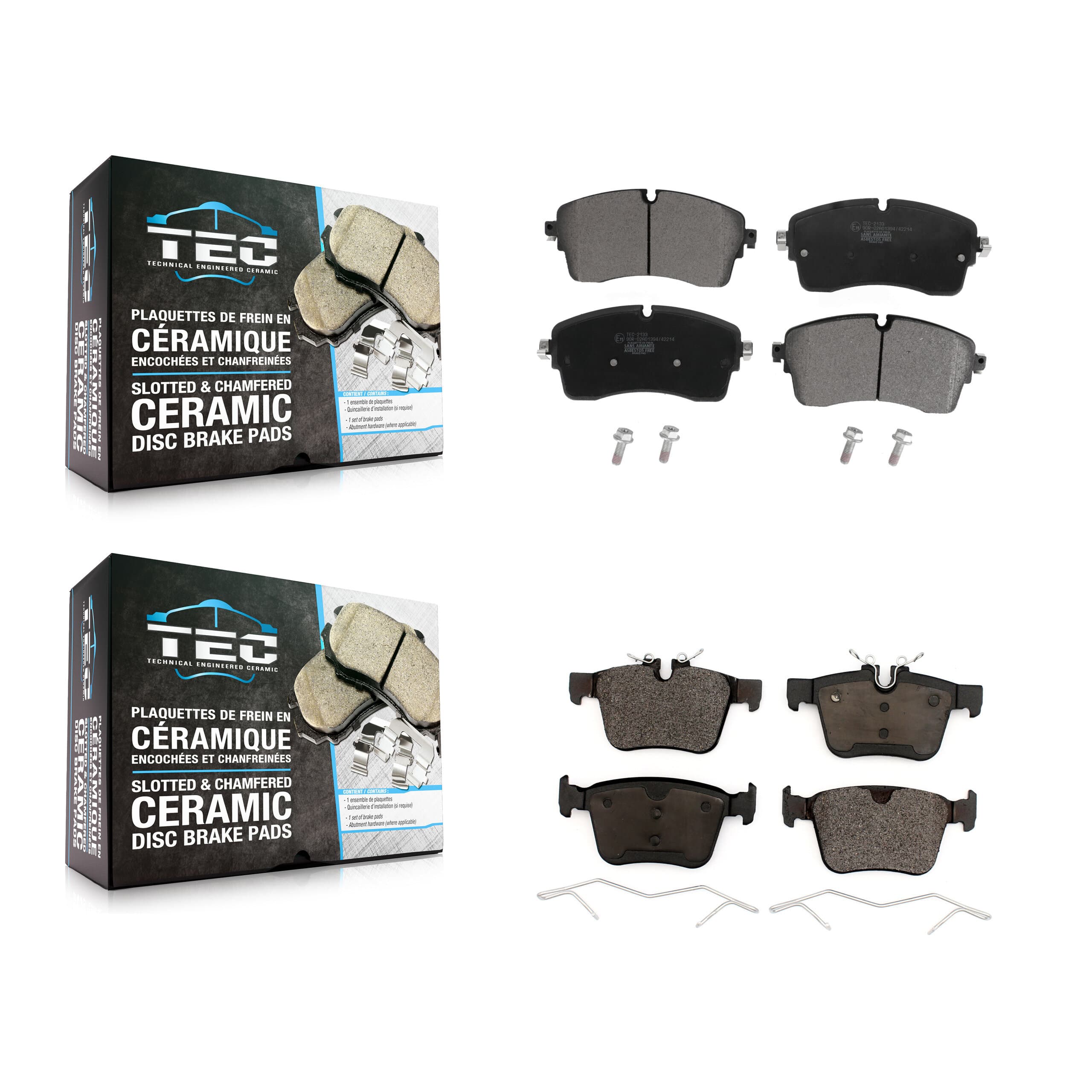 TEC - KTC-100689 - Front and Rear Disc Brake Pad Kits image 1