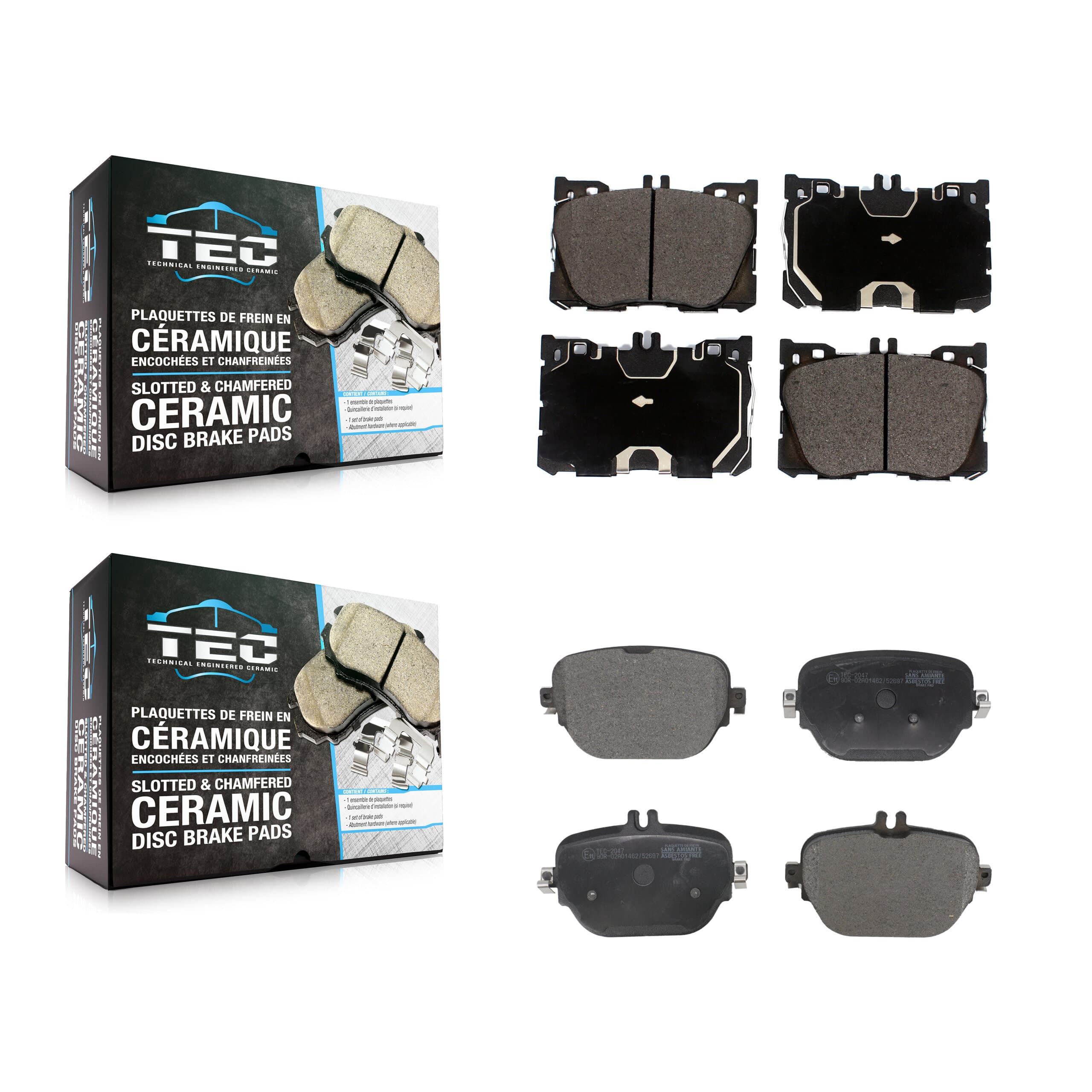 TEC - KTC-100703 - Front and Rear Disc Brake Pad Kits image 1