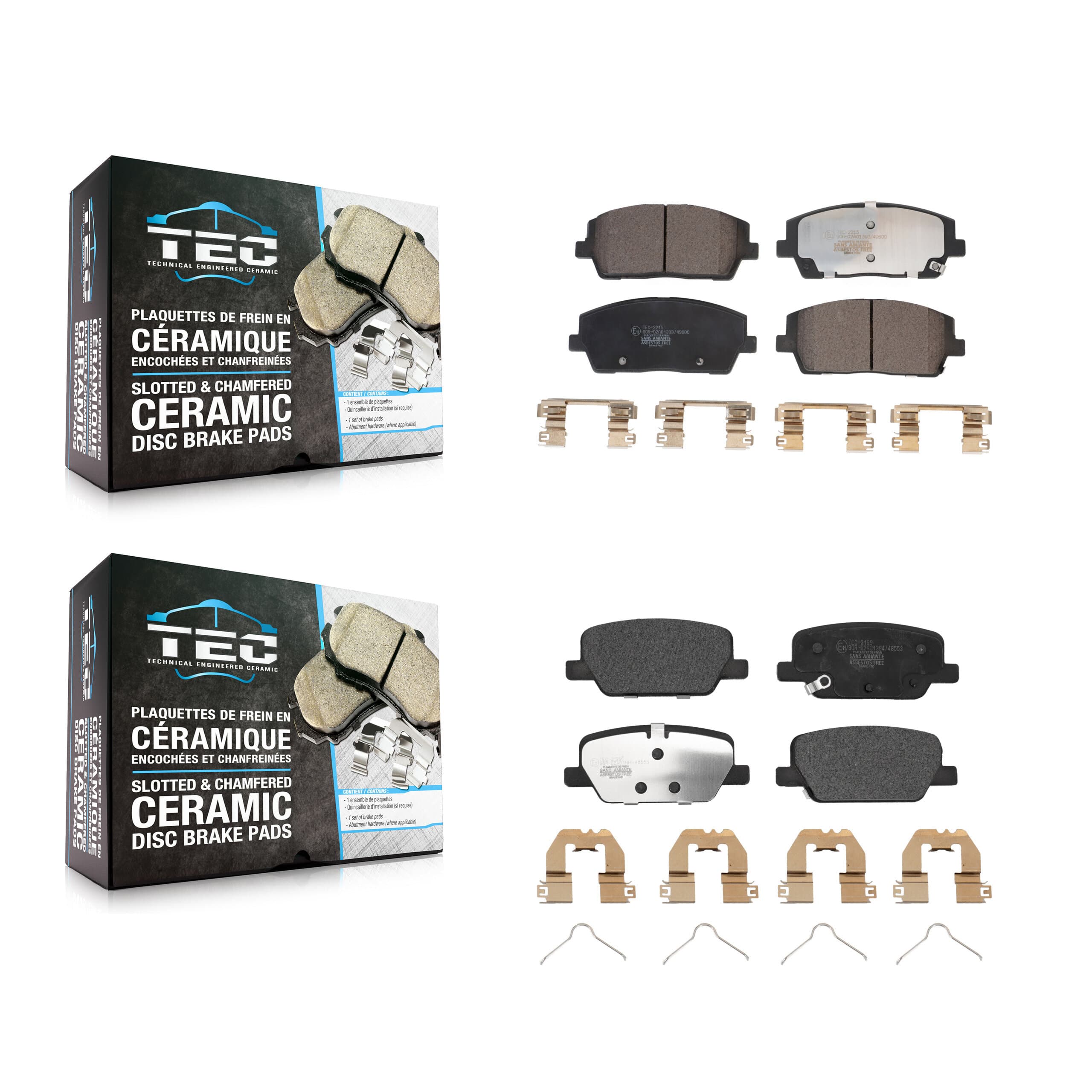 TEC - KTC-100708 - Front and Rear Disc Brake Pad Kits image 1