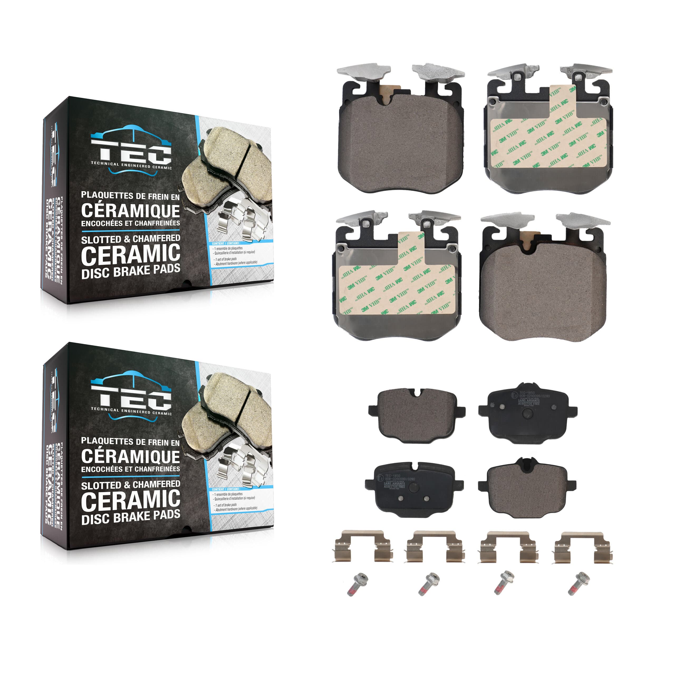 TEC - KTC-100711 - Front and Rear Disc Brake Pad Kits image 1