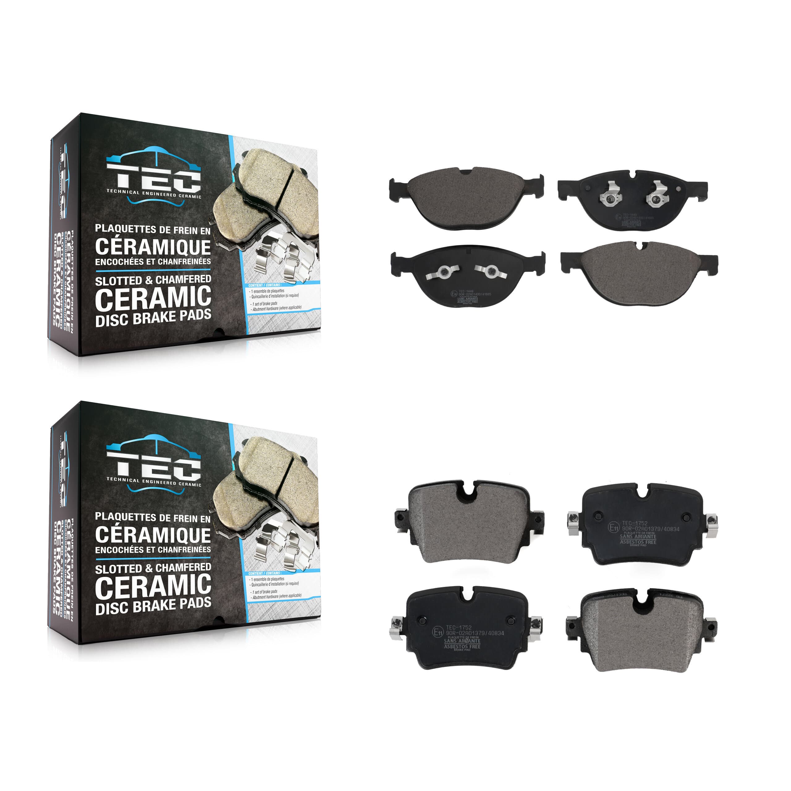 TEC - KTC-100722 - Front and Rear Disc Brake Pad Kits image 1
