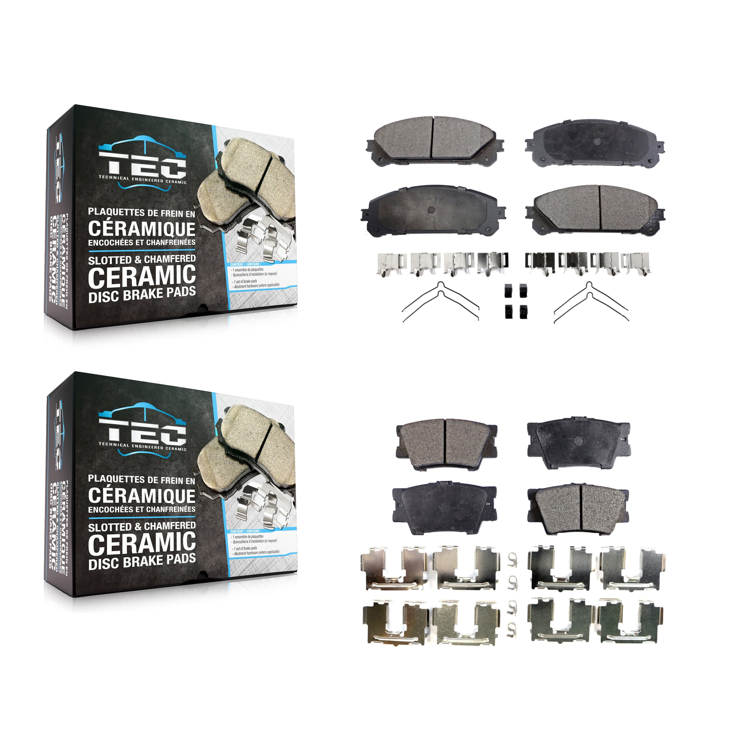 TEC - KTC-100723 - Front and Rear Disc Brake Pad Kits image 1