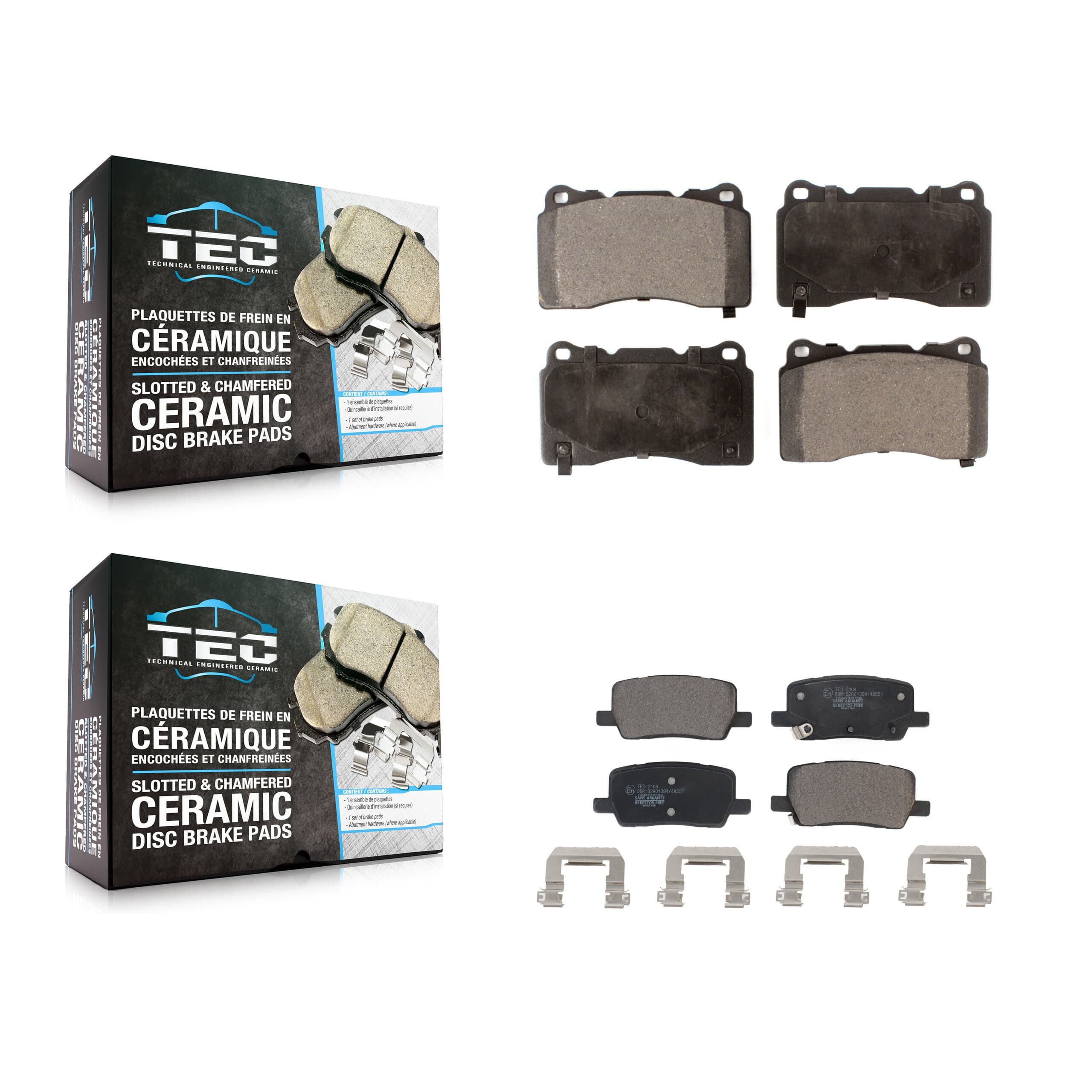 TEC - KTC-100729 - Front and Rear Disc Brake Pad Kits image 1