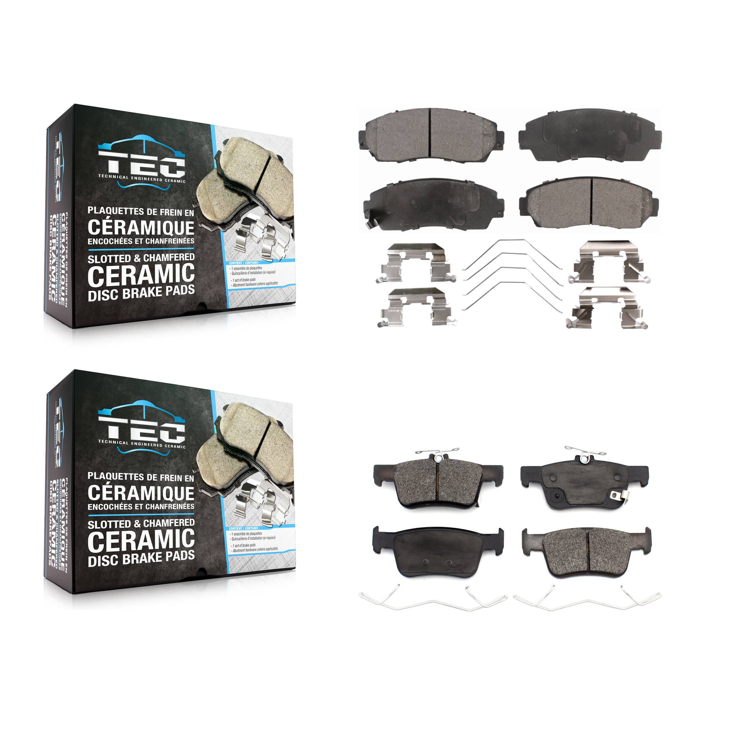 TEC - KTC-100734 - Front and Rear Disc Brake Pad Kits image 1