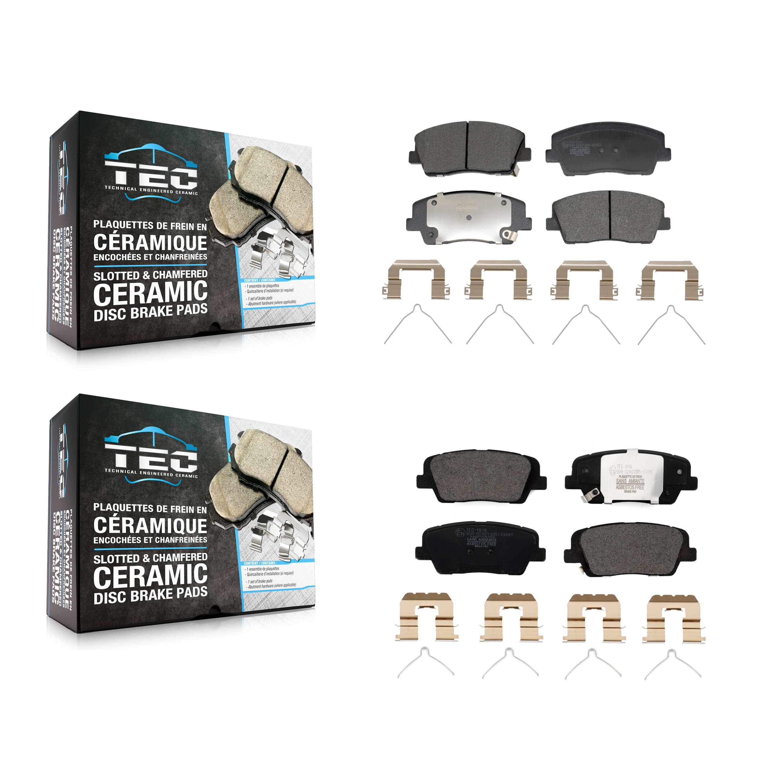 TEC - KTC-100747 - Front and Rear Disc Brake Pad Kits image 1