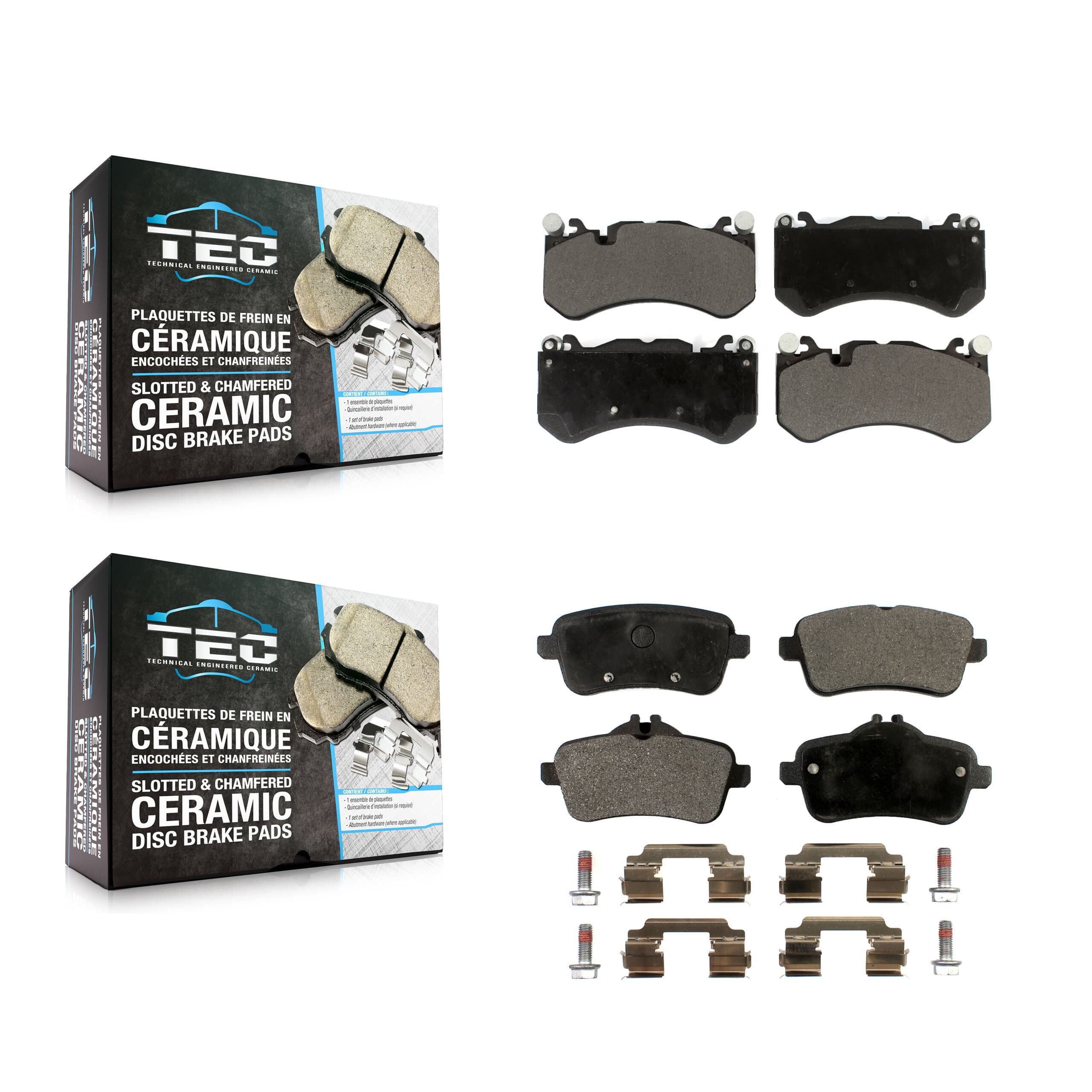 TEC - KTC-100749 - Front and Rear Disc Brake Pad Kits image 1
