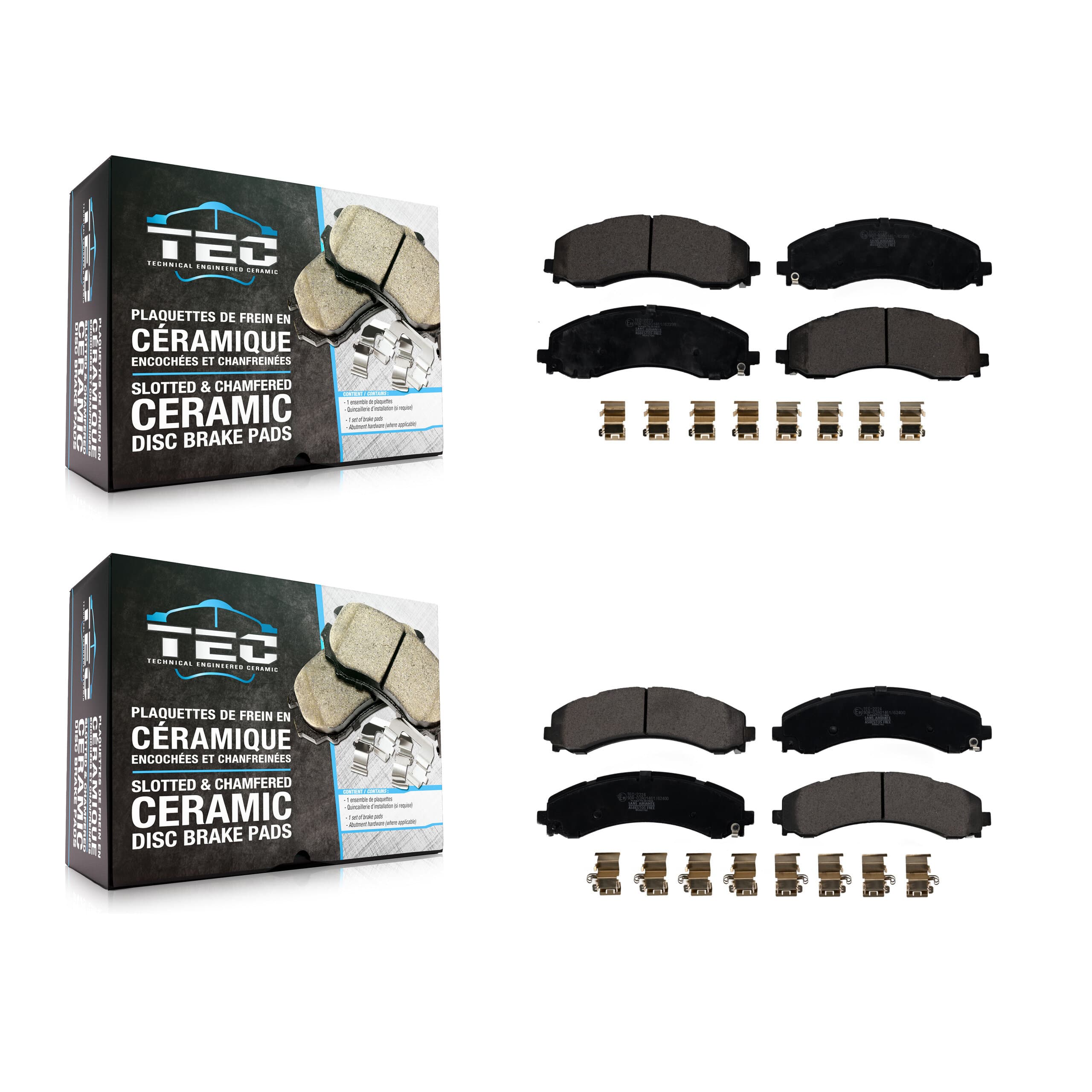 TEC - KTC-100752 - Front and Rear Disc Brake Pad Kits image 1