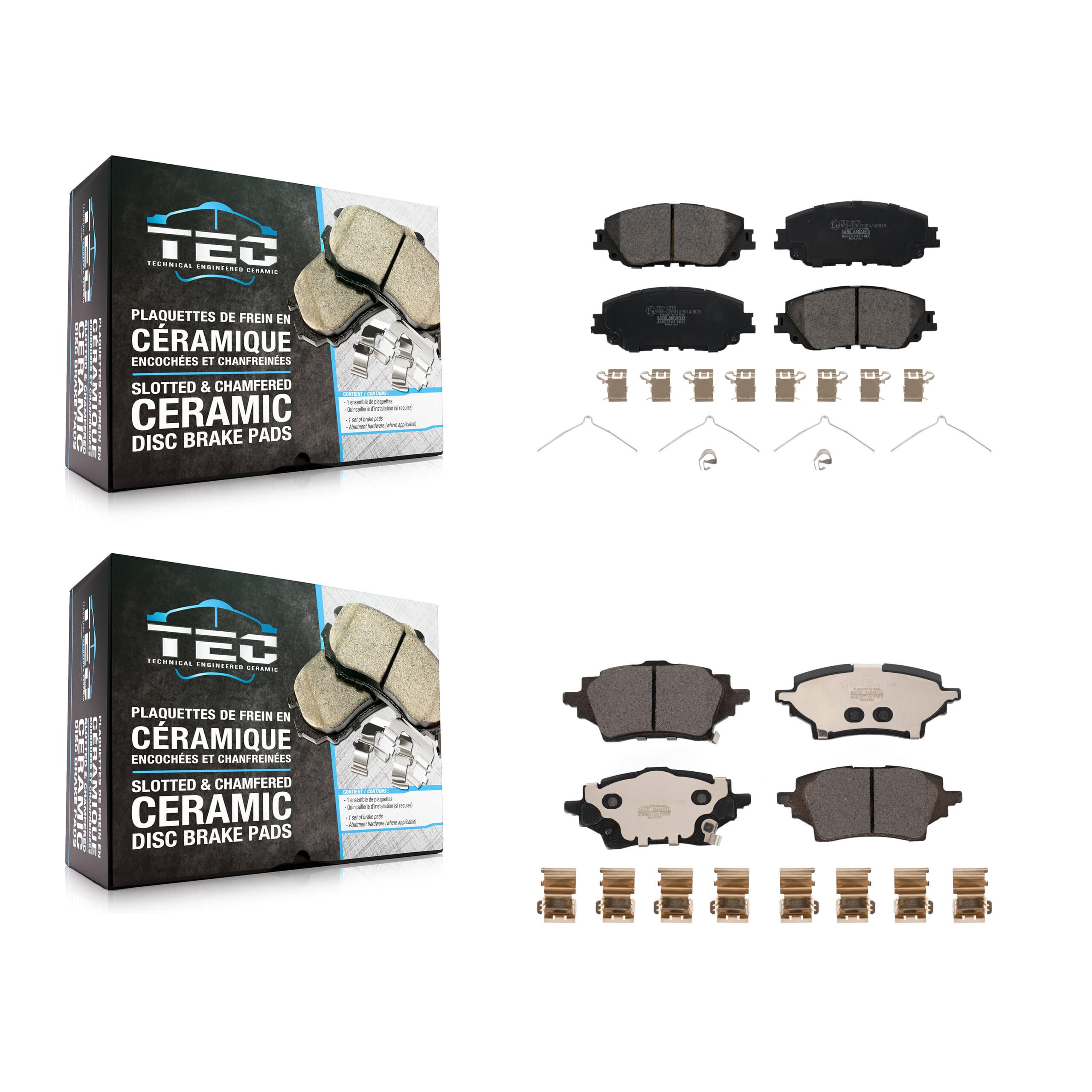 TEC - KTC-100769 - Front and Rear Disc Brake Pad Kits image 1