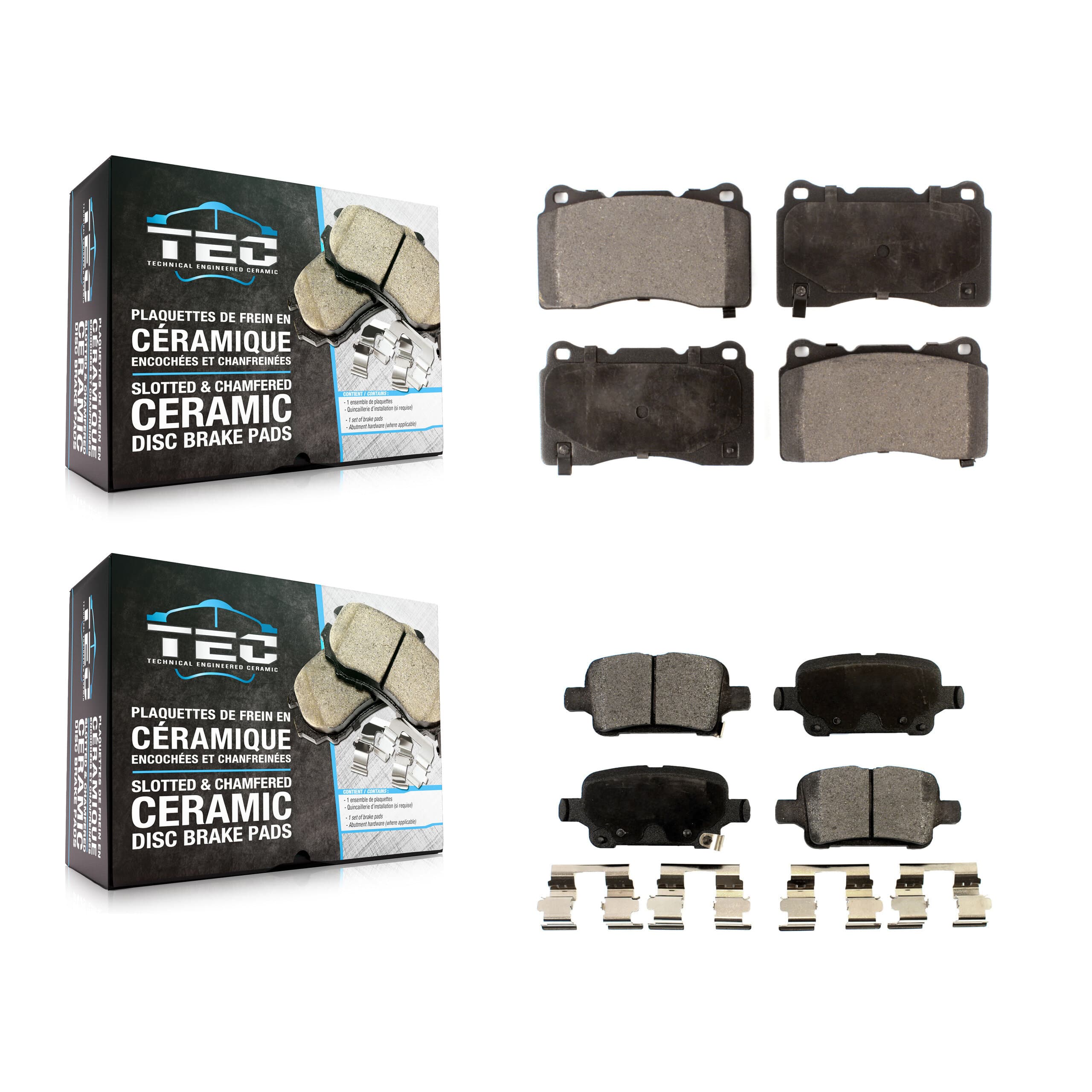TEC - KTC-100770 - Front and Rear Disc Brake Pad Kits image 1