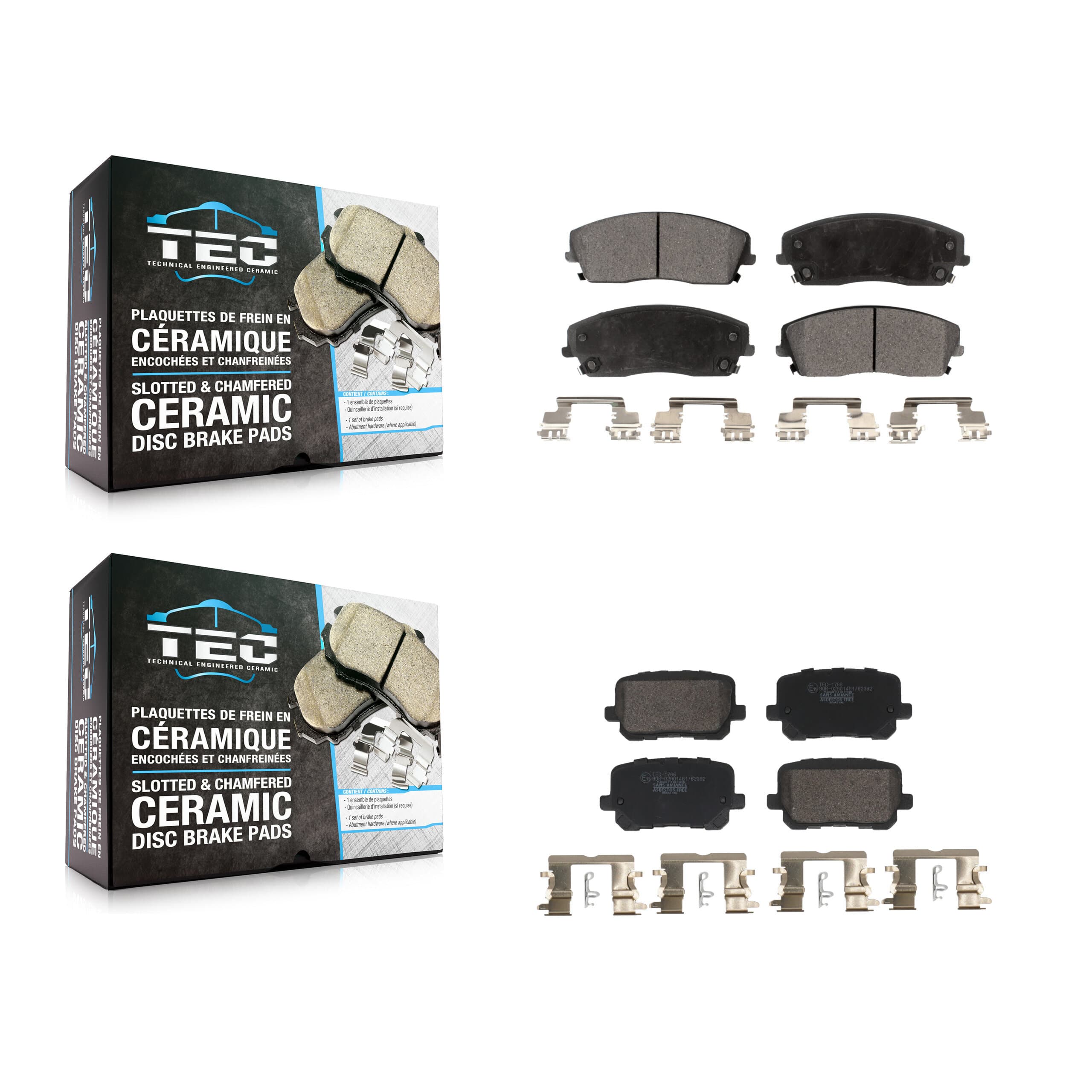 TEC - KTC-100776 - Front and Rear Disc Brake Pad Kits image 1
