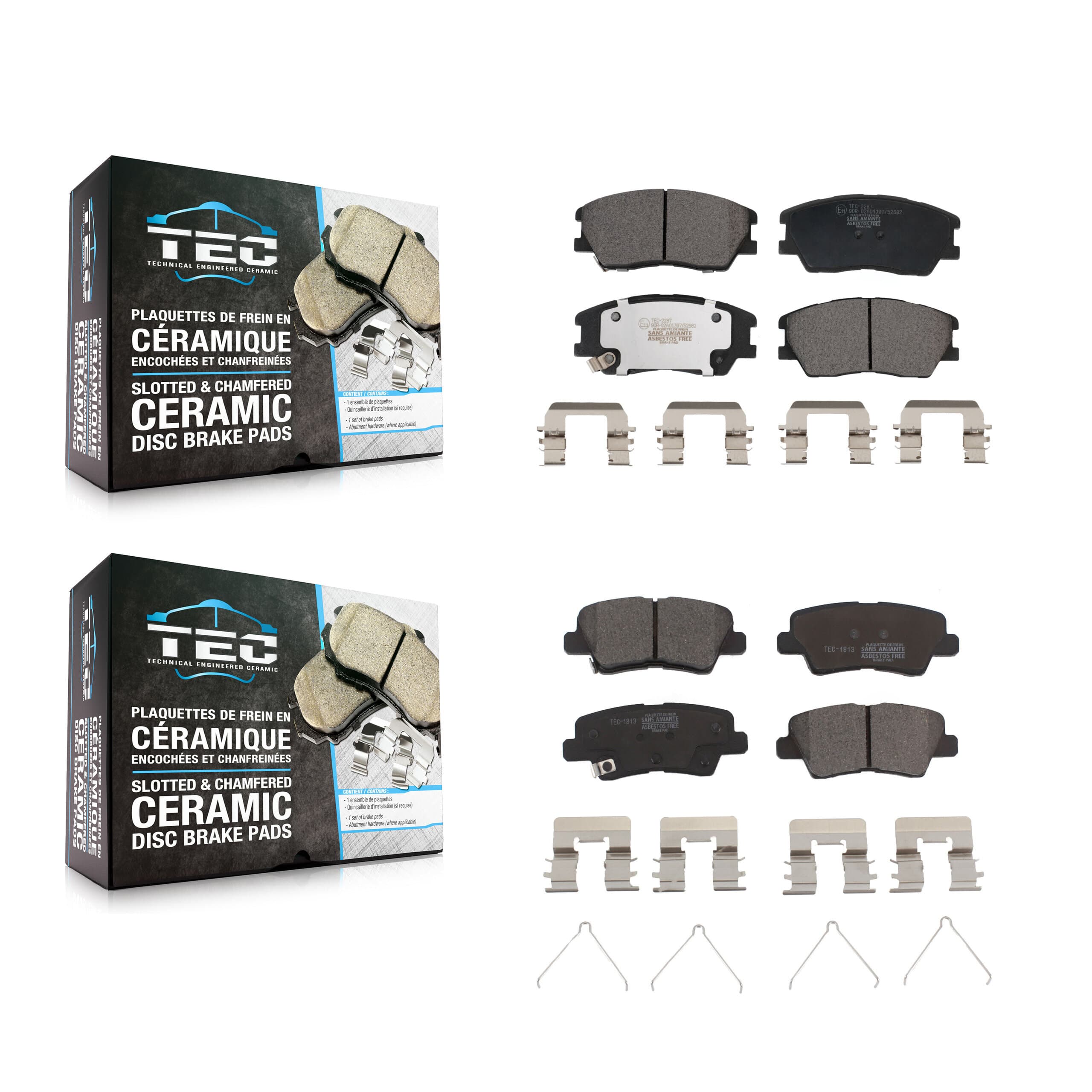 TEC - KTC-100784 - Front and Rear Disc Brake Pad Kits image 1