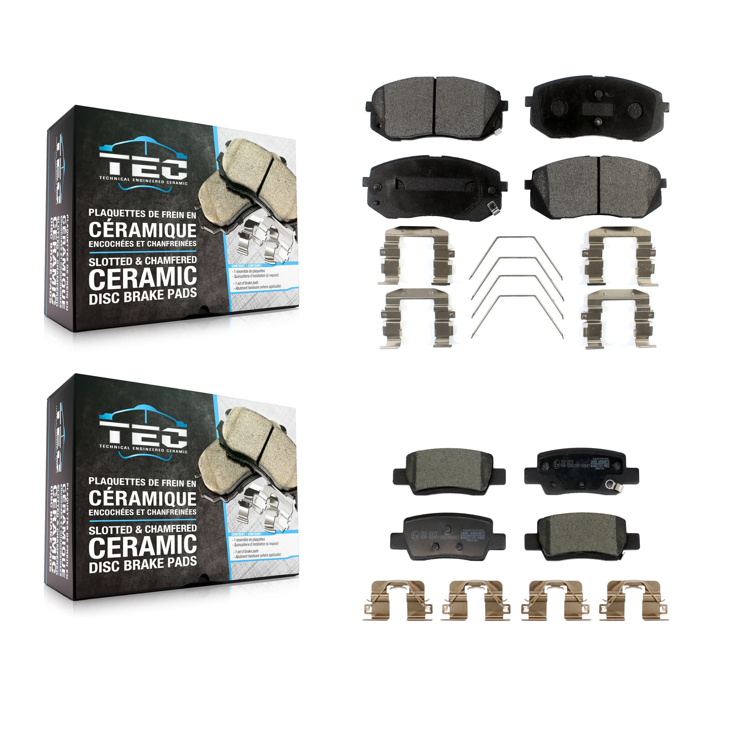 TEC - KTC-100785 - Front and Rear Disc Brake Pad Kits image 1