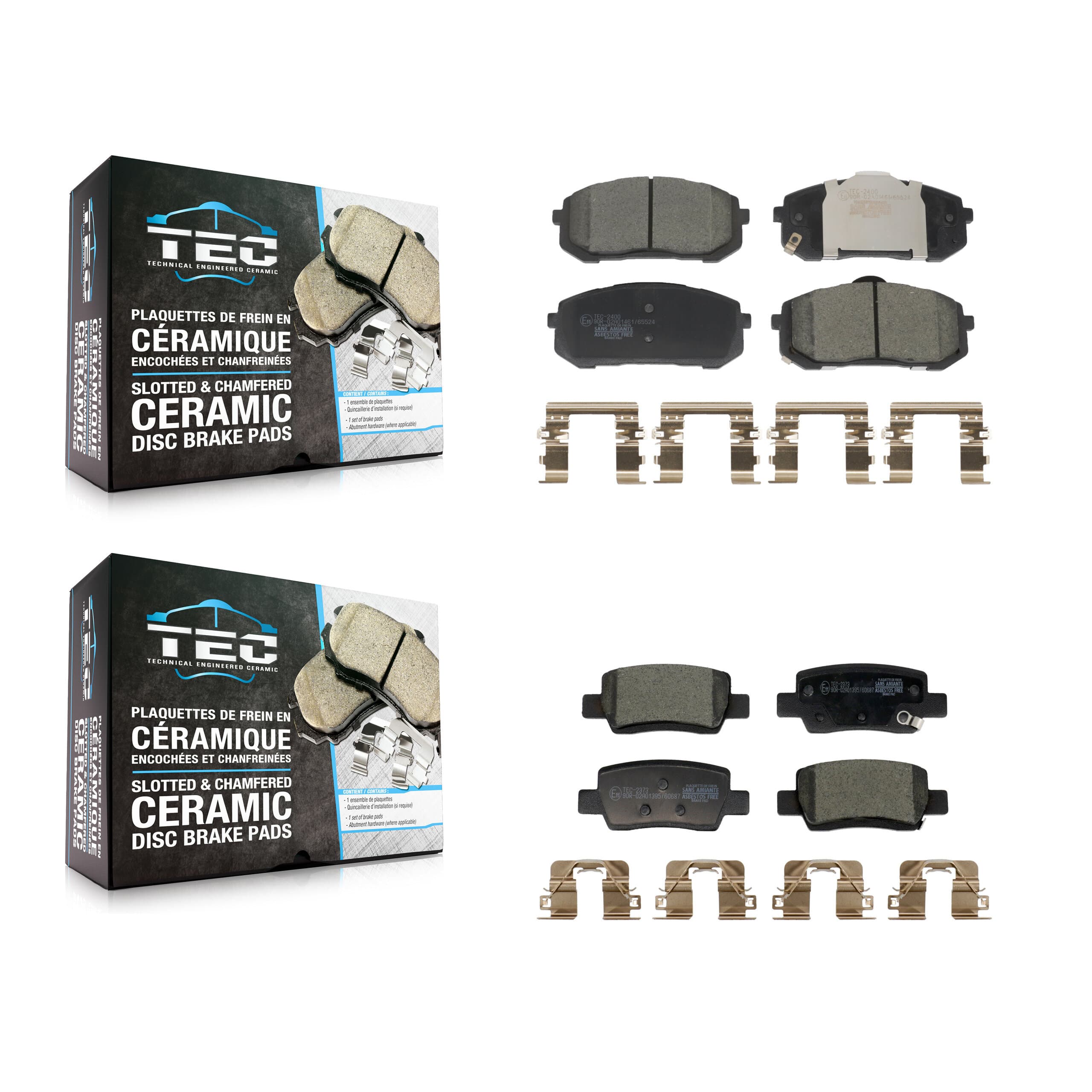 TEC - KTC-100800 - Front and Rear Disc Brake Pad Kits image 1