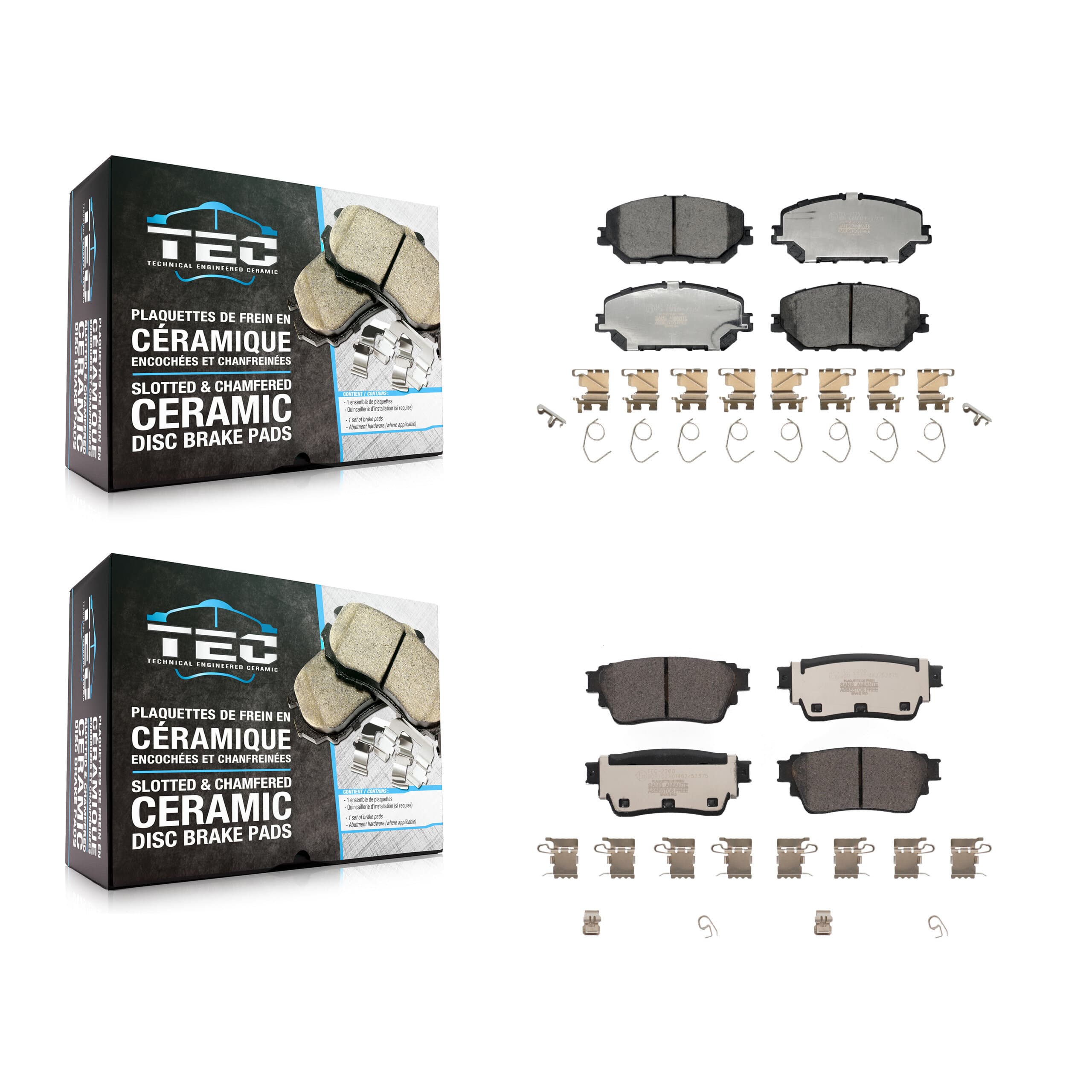 TEC - KTC-100808 - Front and Rear Disc Brake Pad Kits image 1