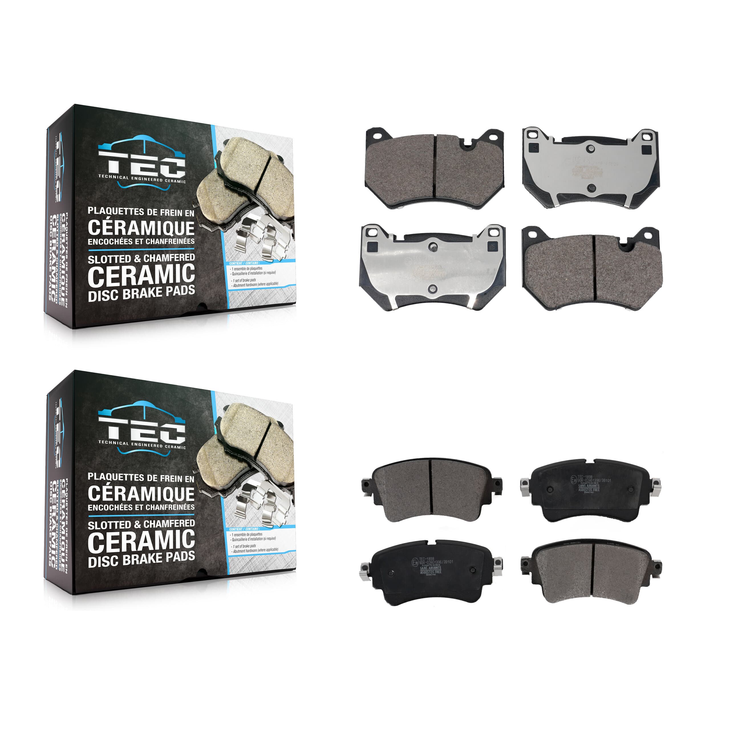 TEC - KTC-100812 - Front and Rear Disc Brake Pad Kits image 1