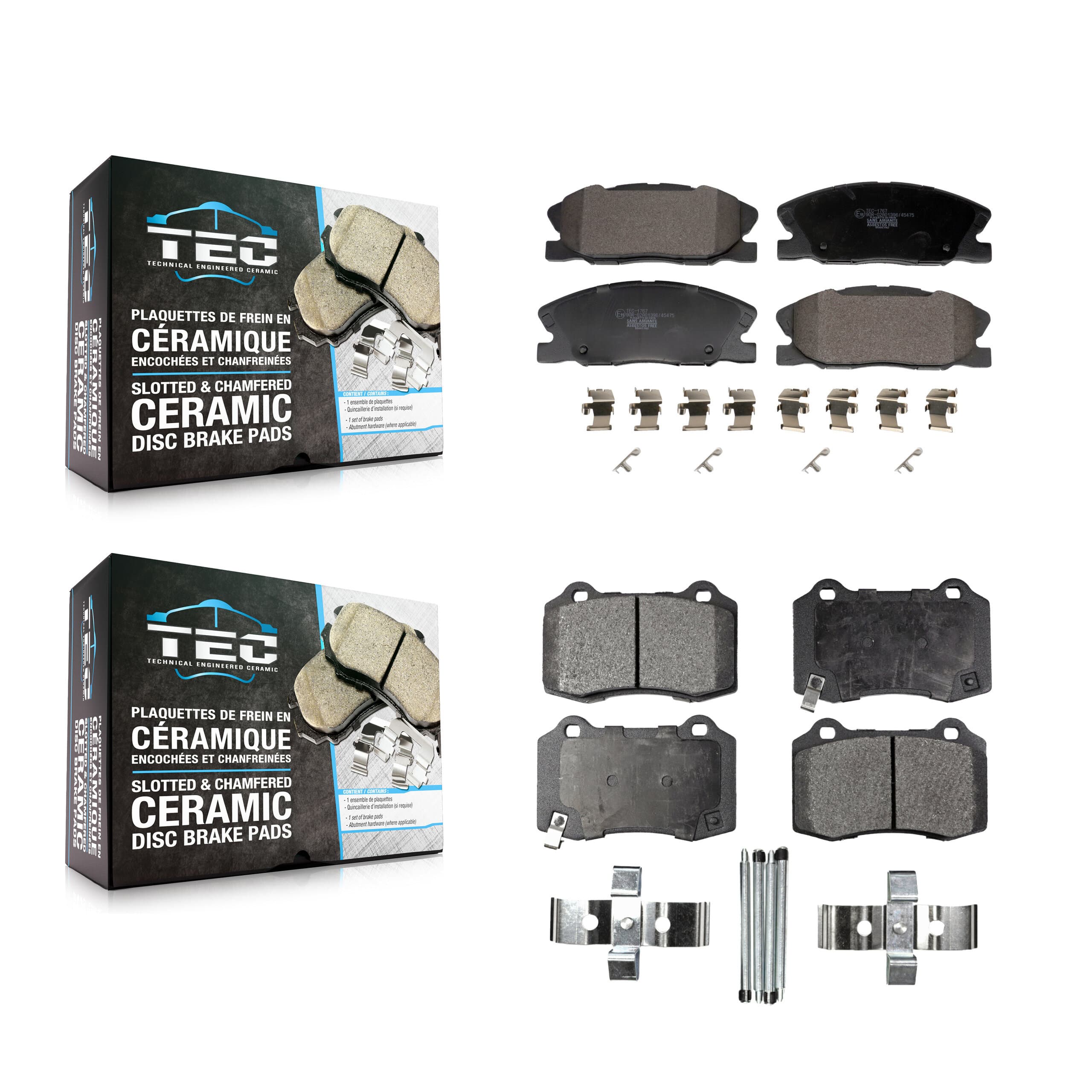 TEC - KTC-100824 - Front and Rear Disc Brake Pad Kits image 1